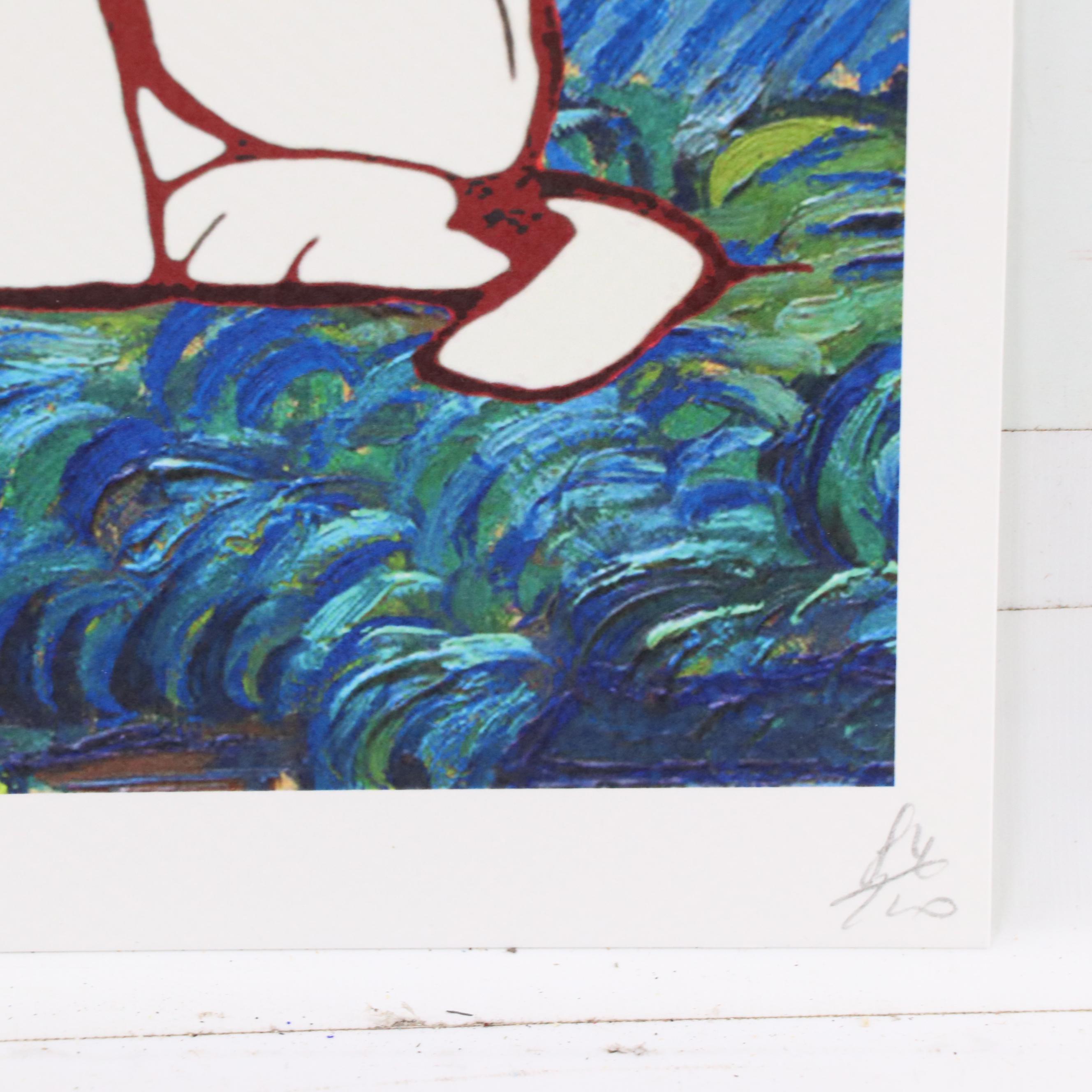 Death NYC Pop Art Digital Print Featuring Snoopy x Van Gogh, 21st Century