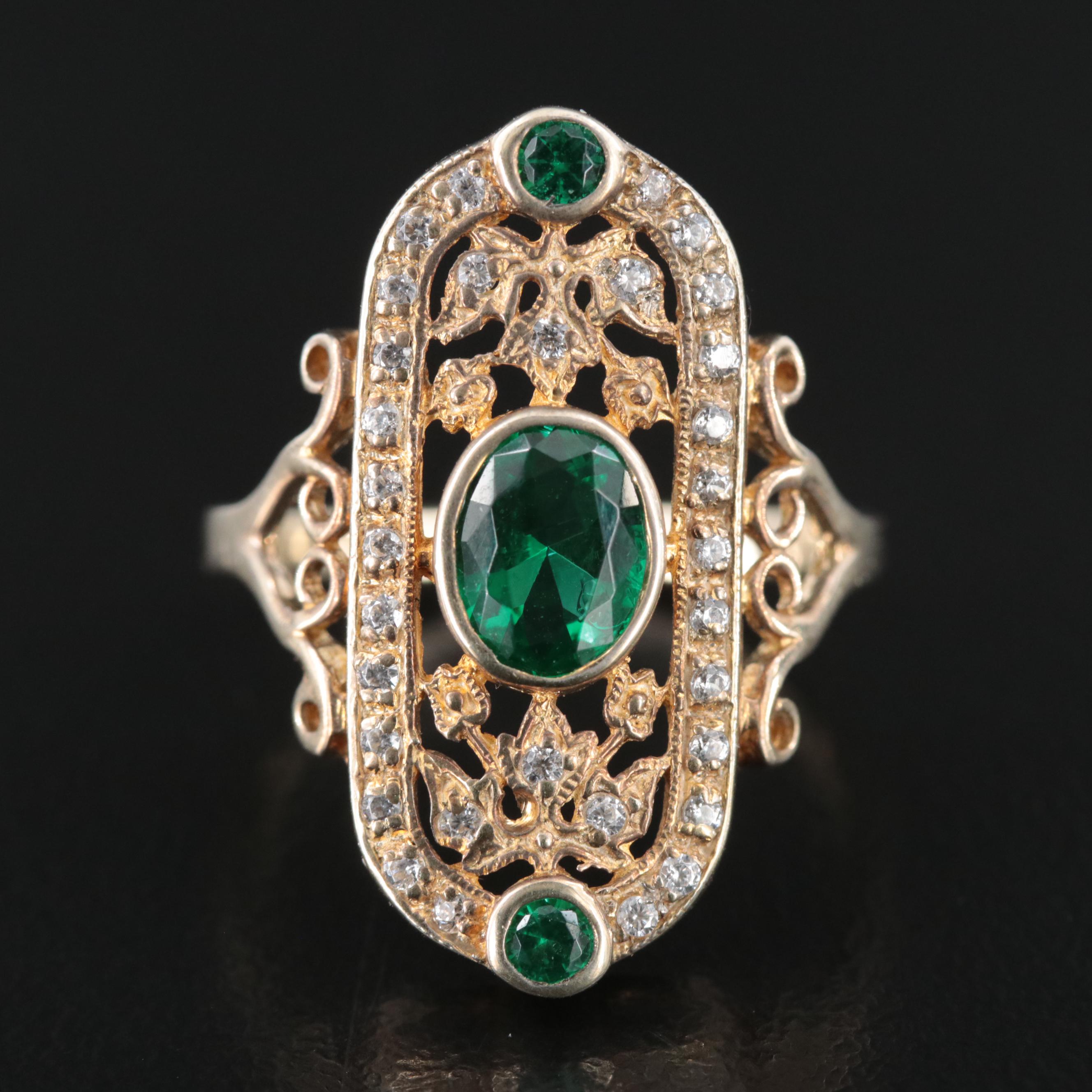 Stauer Sterling Glass and CZ Ring