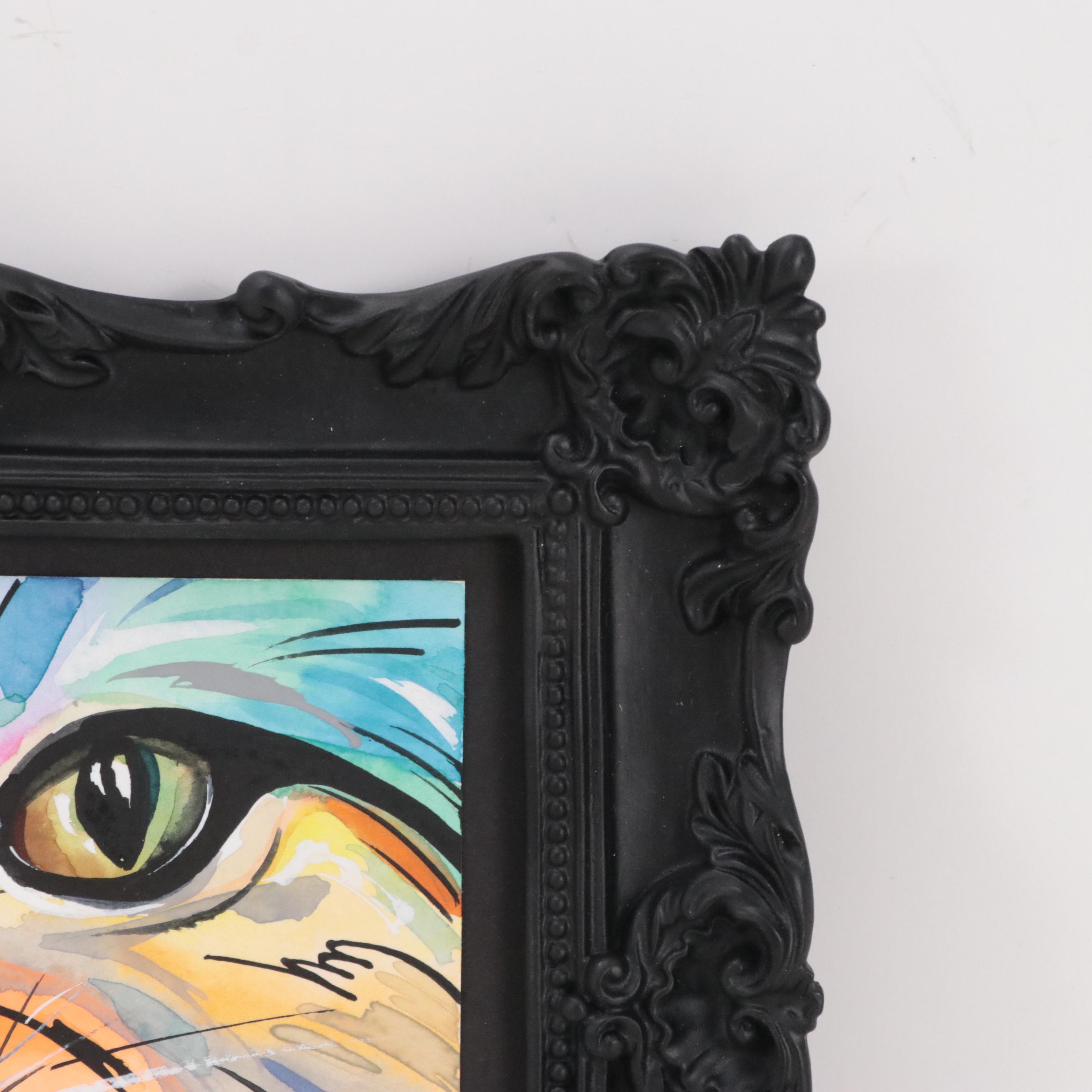 Watercolor Painting of Cat