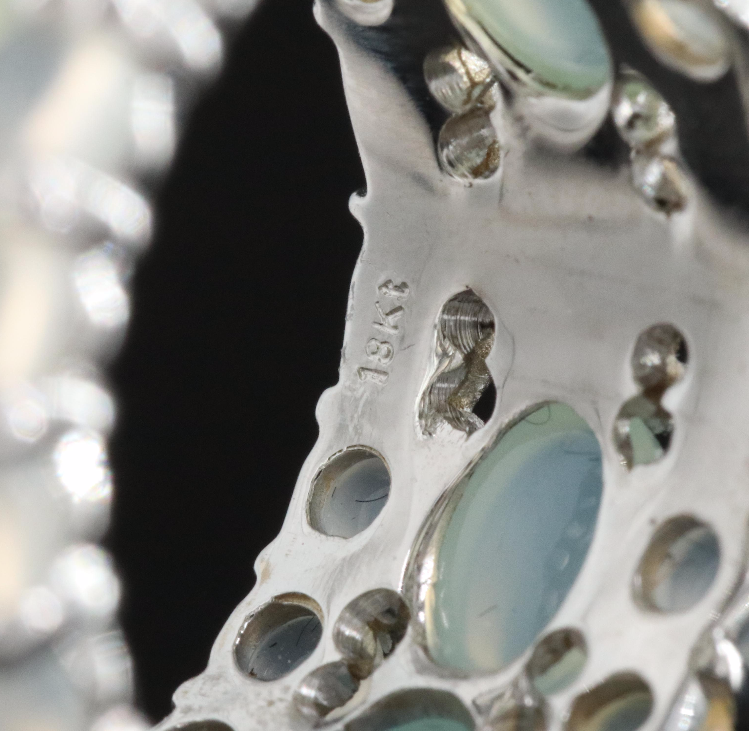 18K Wide Moonstone Band