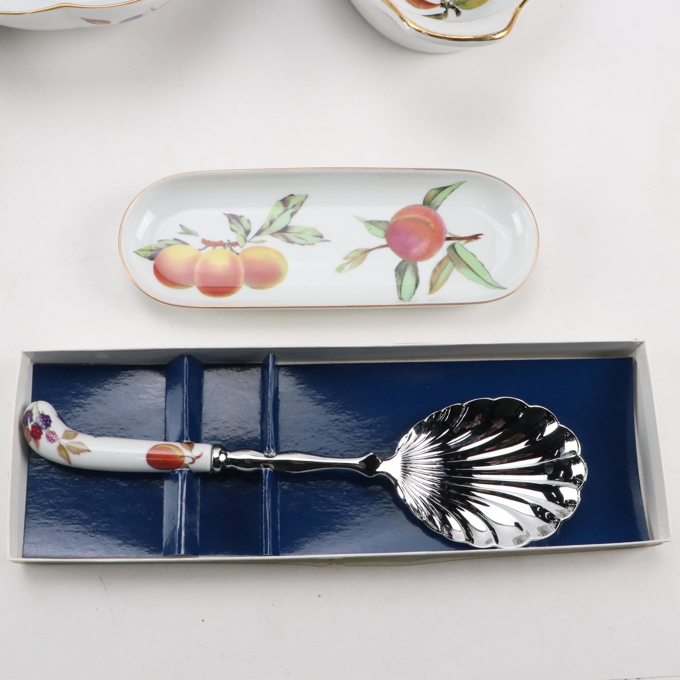 Royal Worcester "Evesham Gold" Porcelain Gravy Boat, Casserole Dishes and More