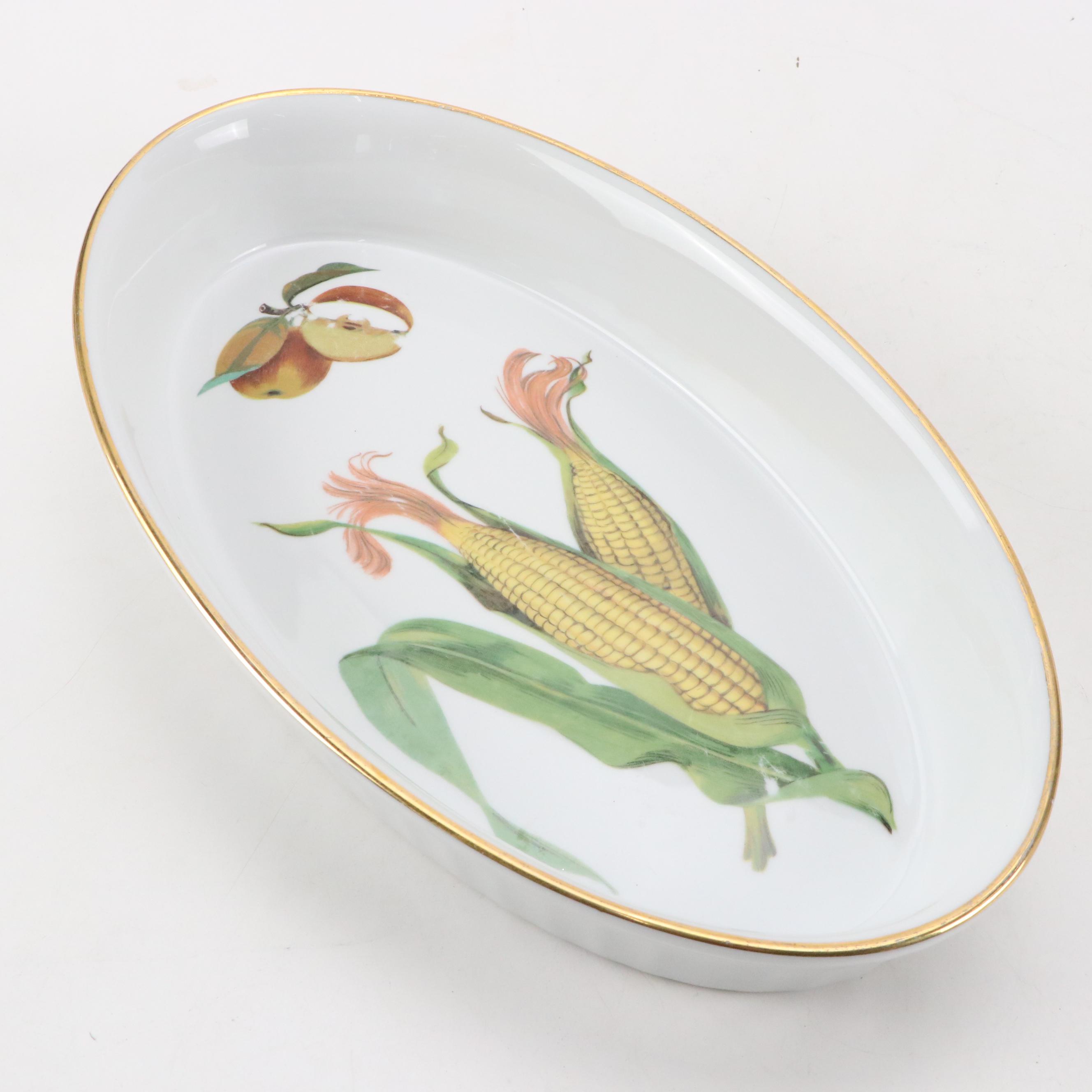 Royal Worcester "Evesham Gold" Porcelain Gravy Boat, Casserole Dishes and More