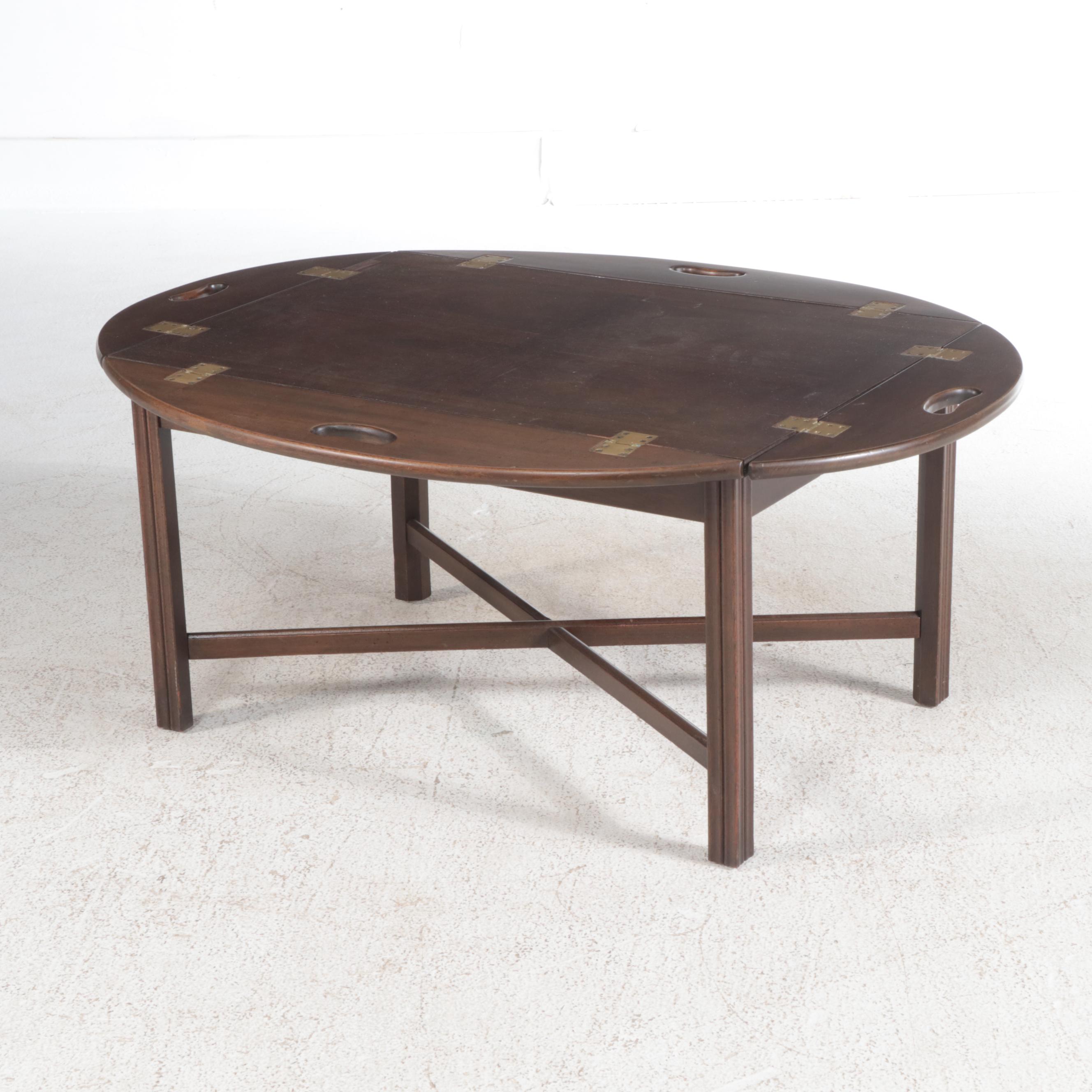 Chippendale Style Mahogany Butler's Tray Coffee Table, 20th Century
