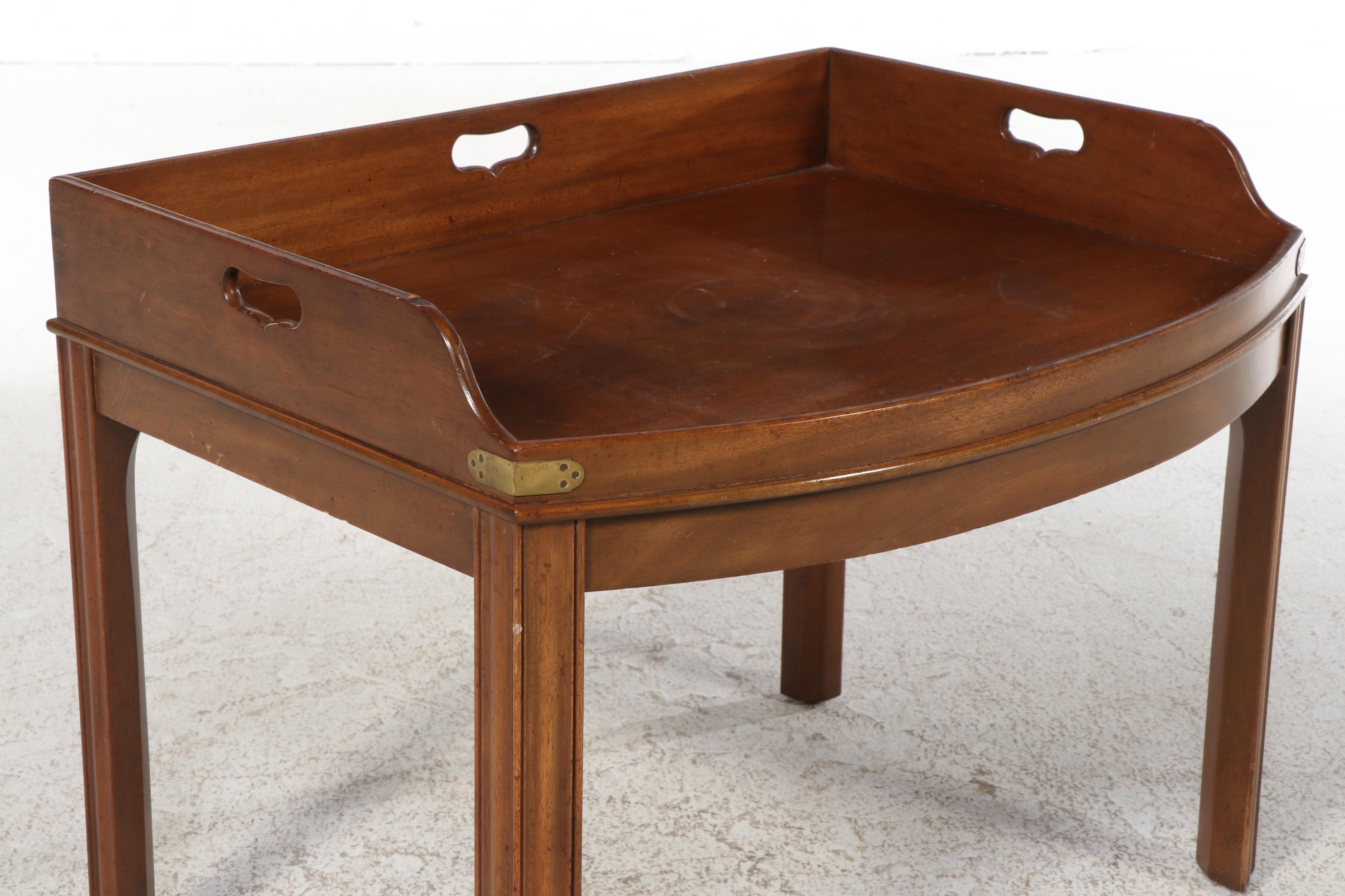 Kittinger "Williamsburg Adaptation"  Mahogany Butler's Tray Coffee Table
