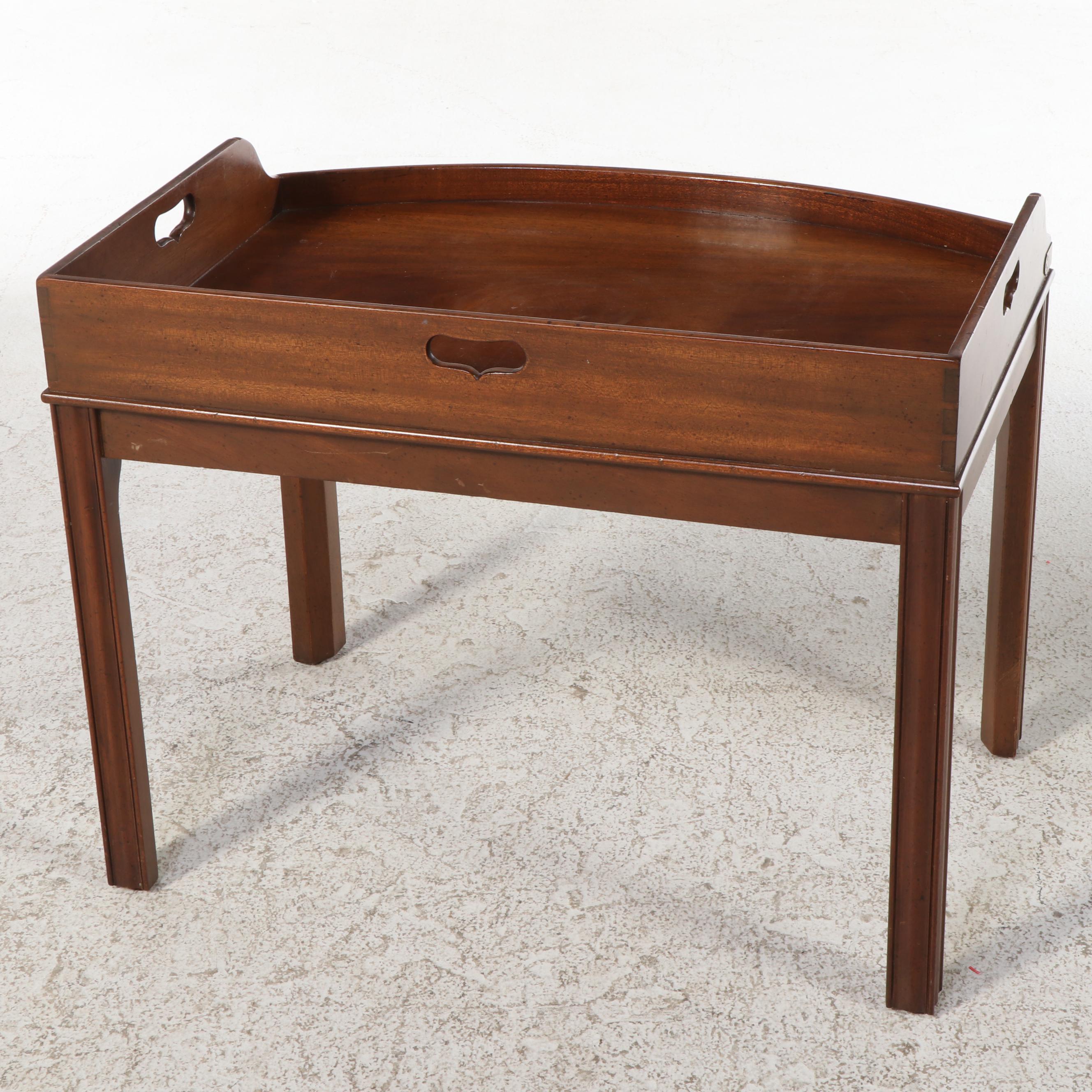 Kittinger "Williamsburg Adaptation"  Mahogany Butler's Tray Coffee Table