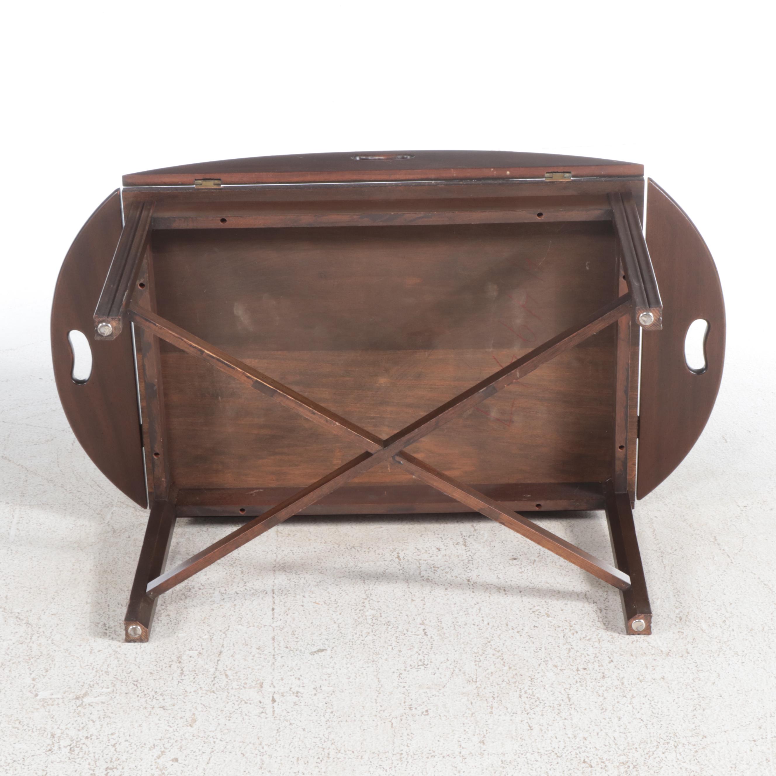 Chippendale Style Mahogany Butler's Tray Coffee Table, 20th Century