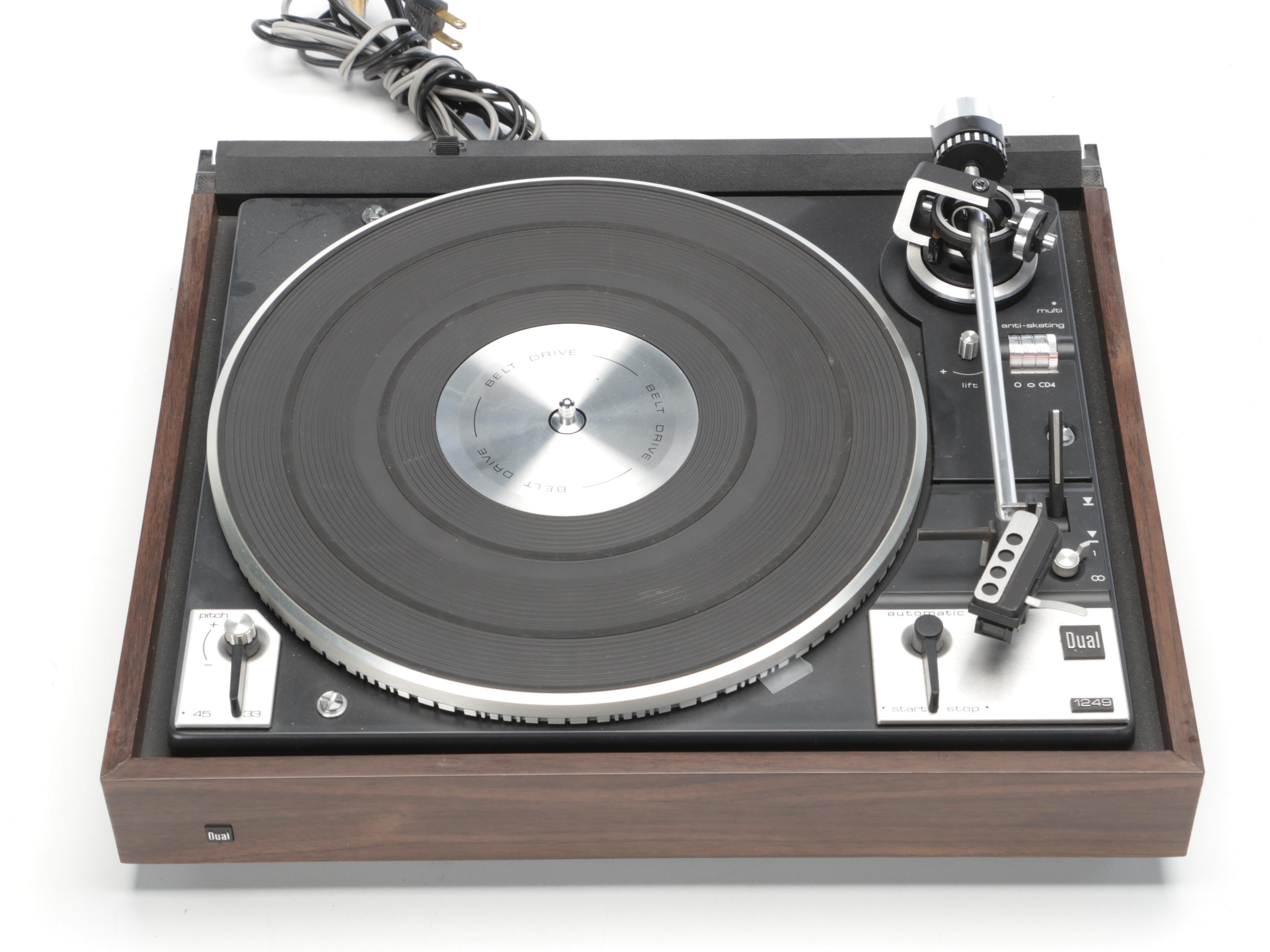 Dual 1249 Belt Drive Automatic Single-Play/Multi-Play Turntable, 1970s