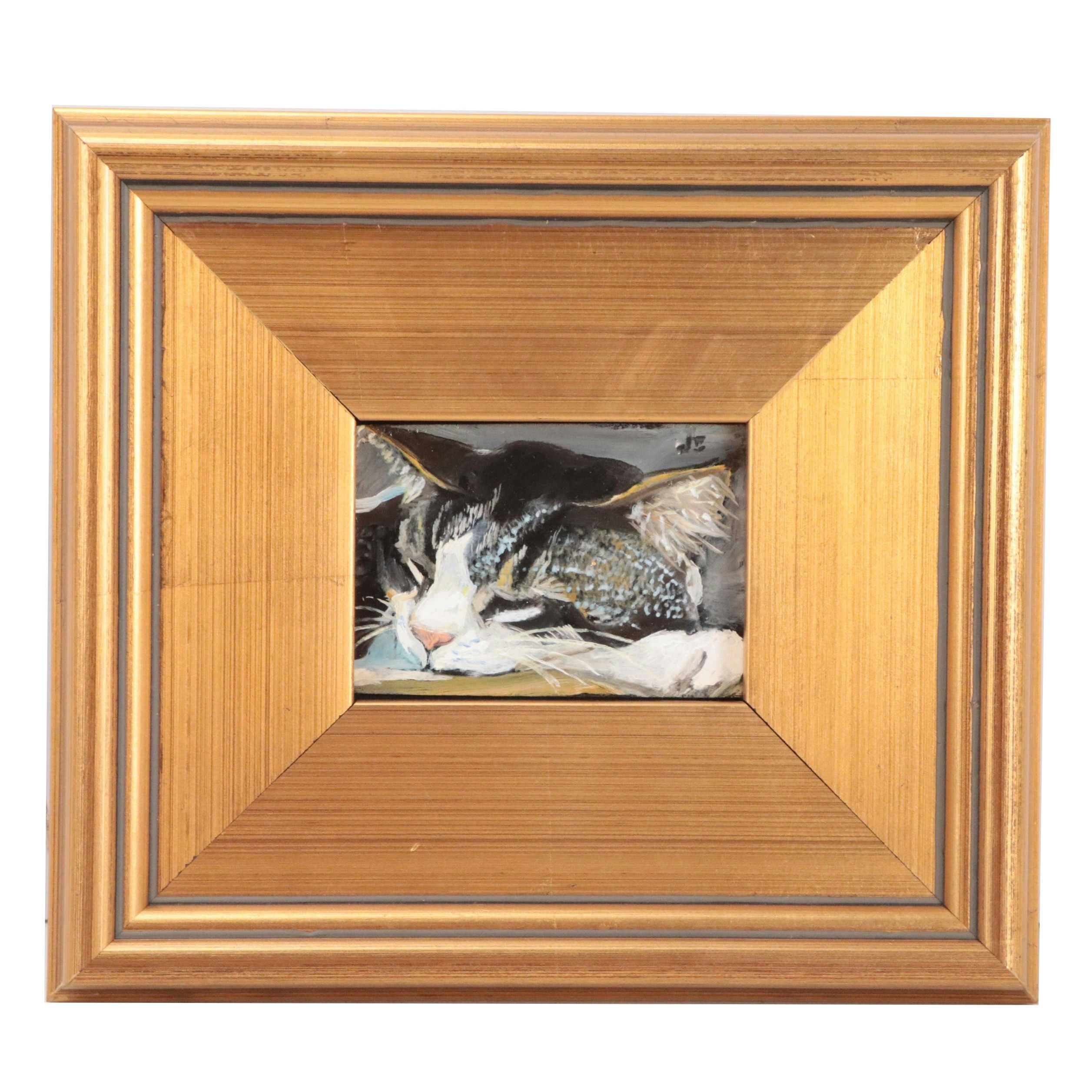 Jeff Claudio Oil Painting "Cat Nap"