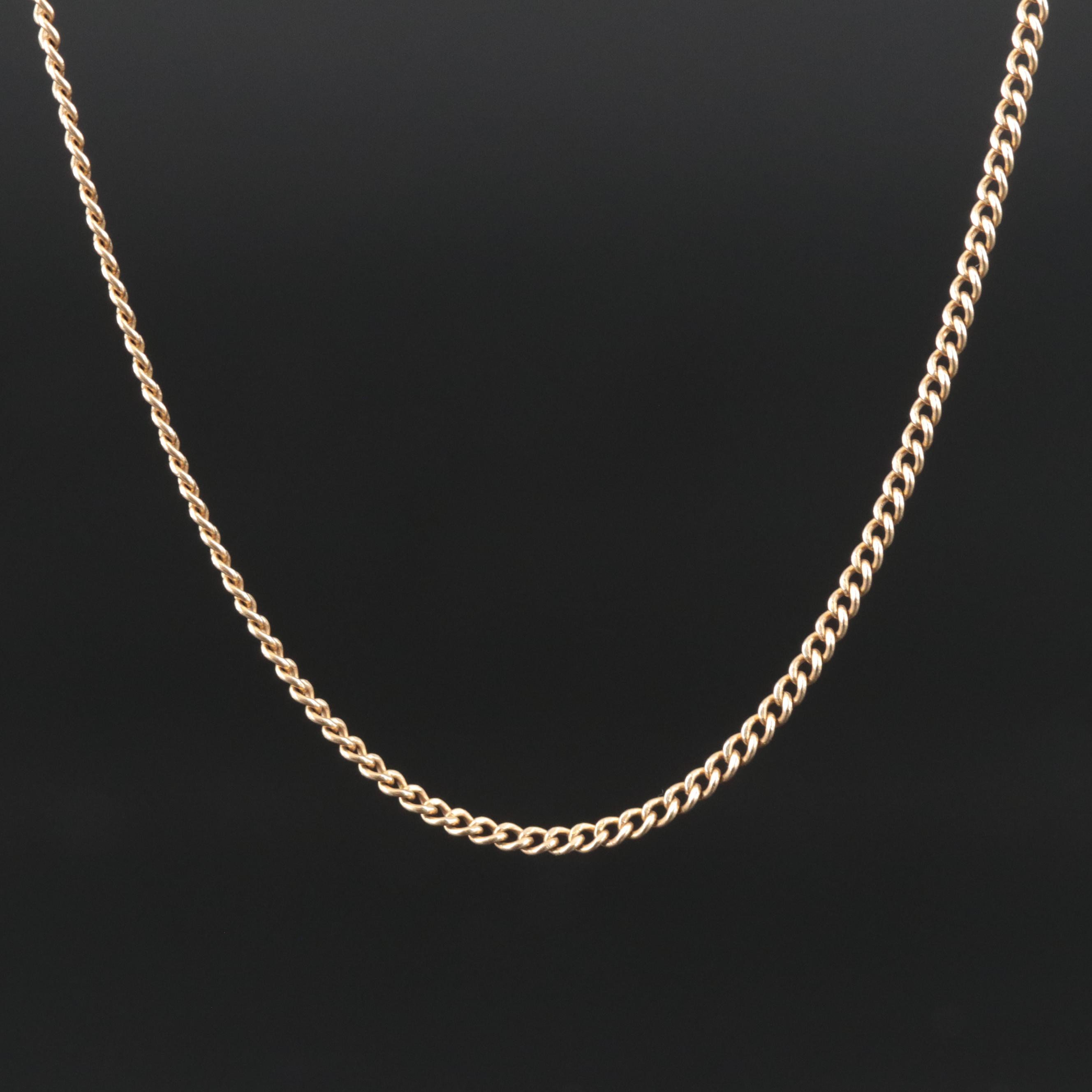 14K Curb Chain Necklace