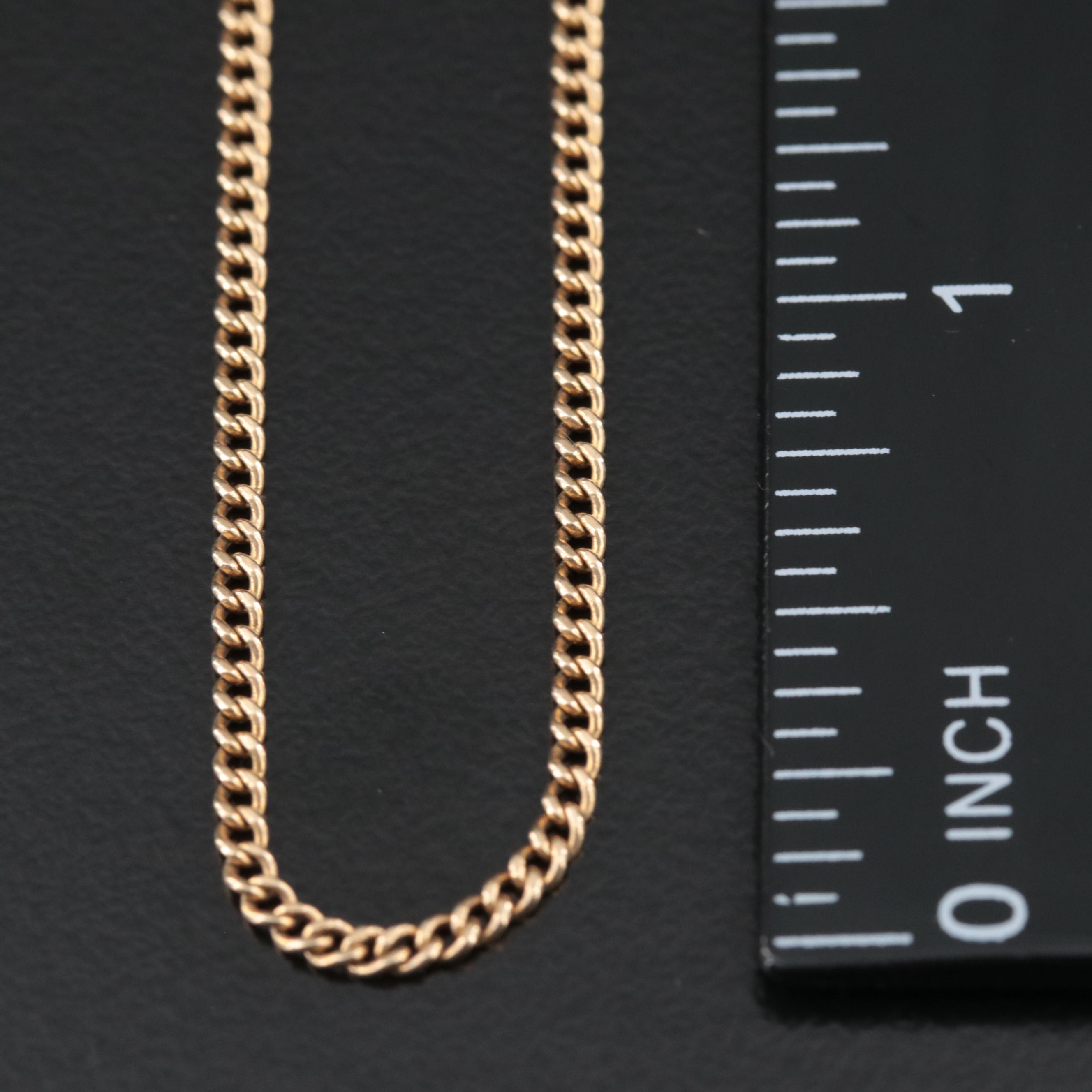 14K Curb Chain Necklace