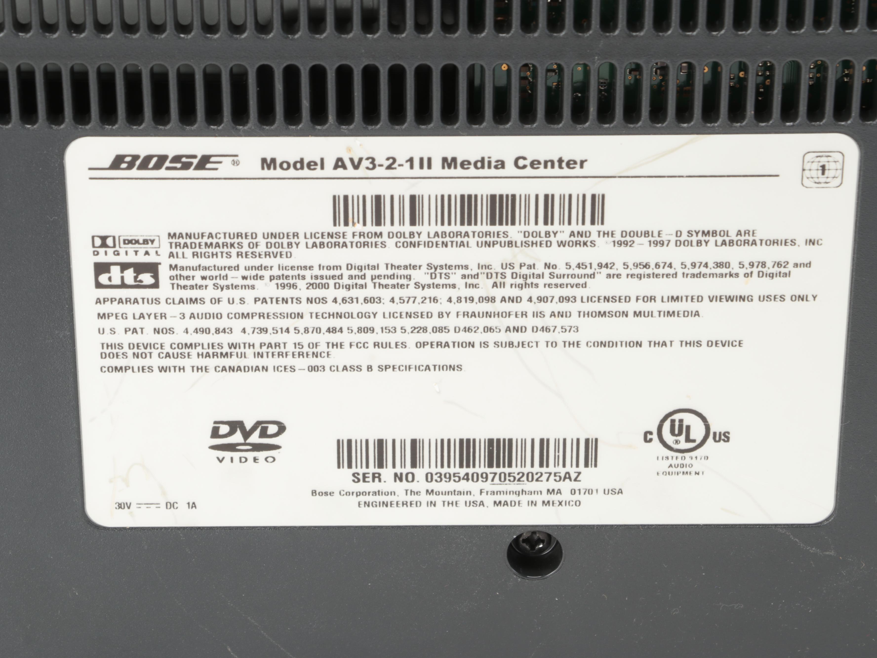 Bose AV3-2-1 II Media Center with PS3-2-1 II Speaker System
