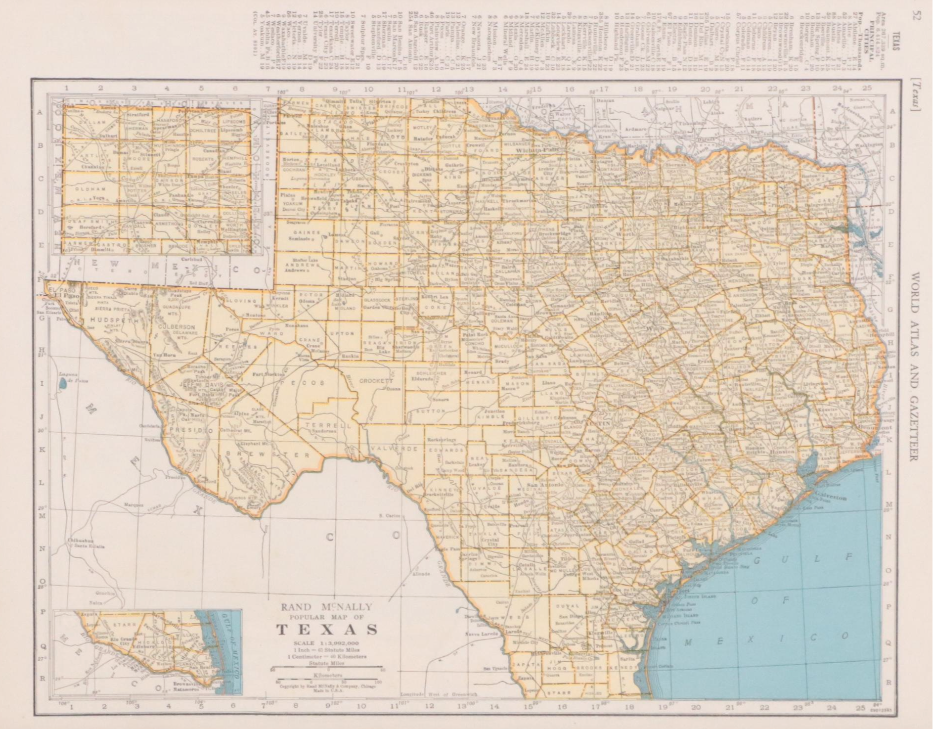 Rand McNally & Company Maps of Texas, North Carolina and Alaska