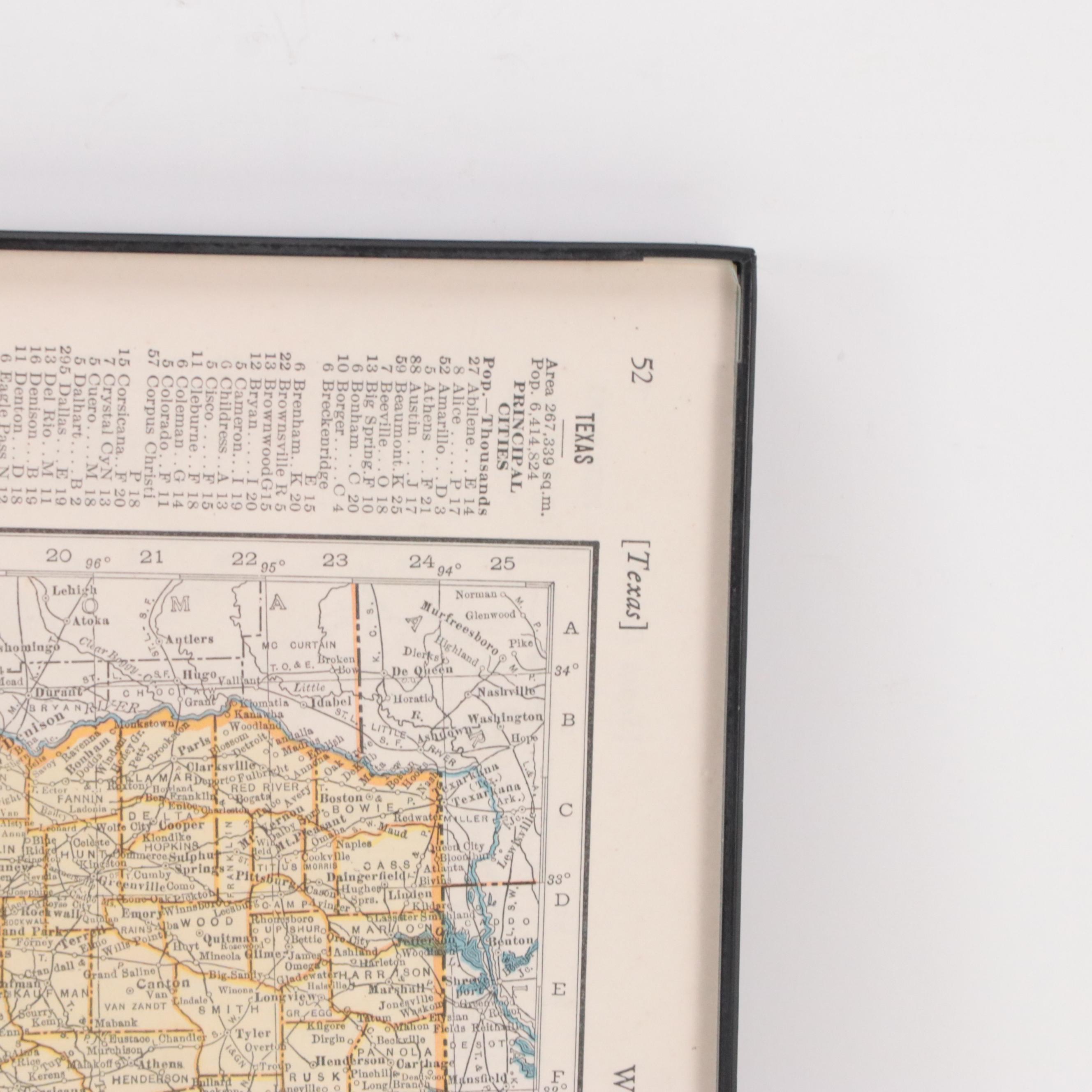 Rand McNally & Company Maps of Texas, North Carolina and Alaska