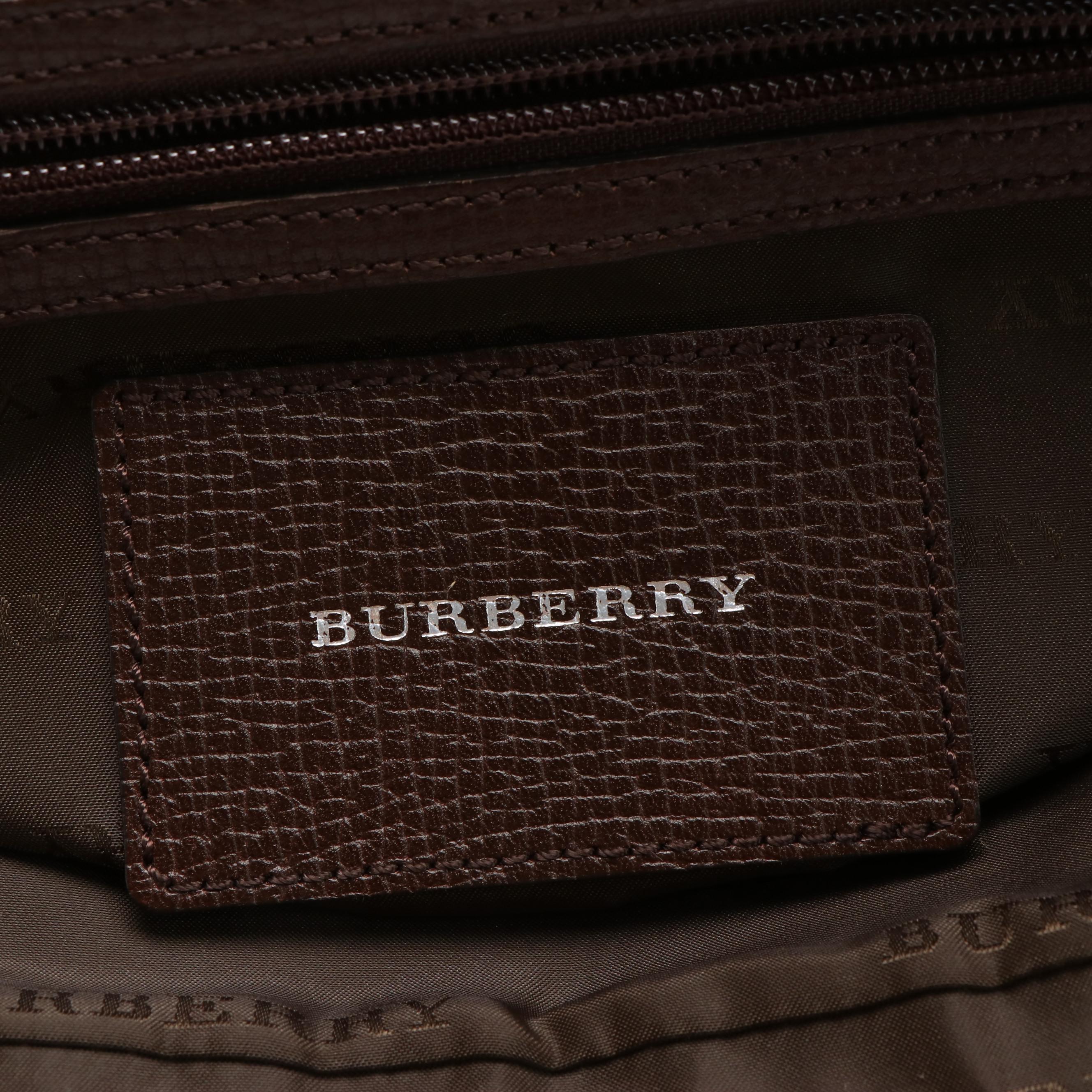 Burberry Brown Canvas and Leather Document/Laptop Bag