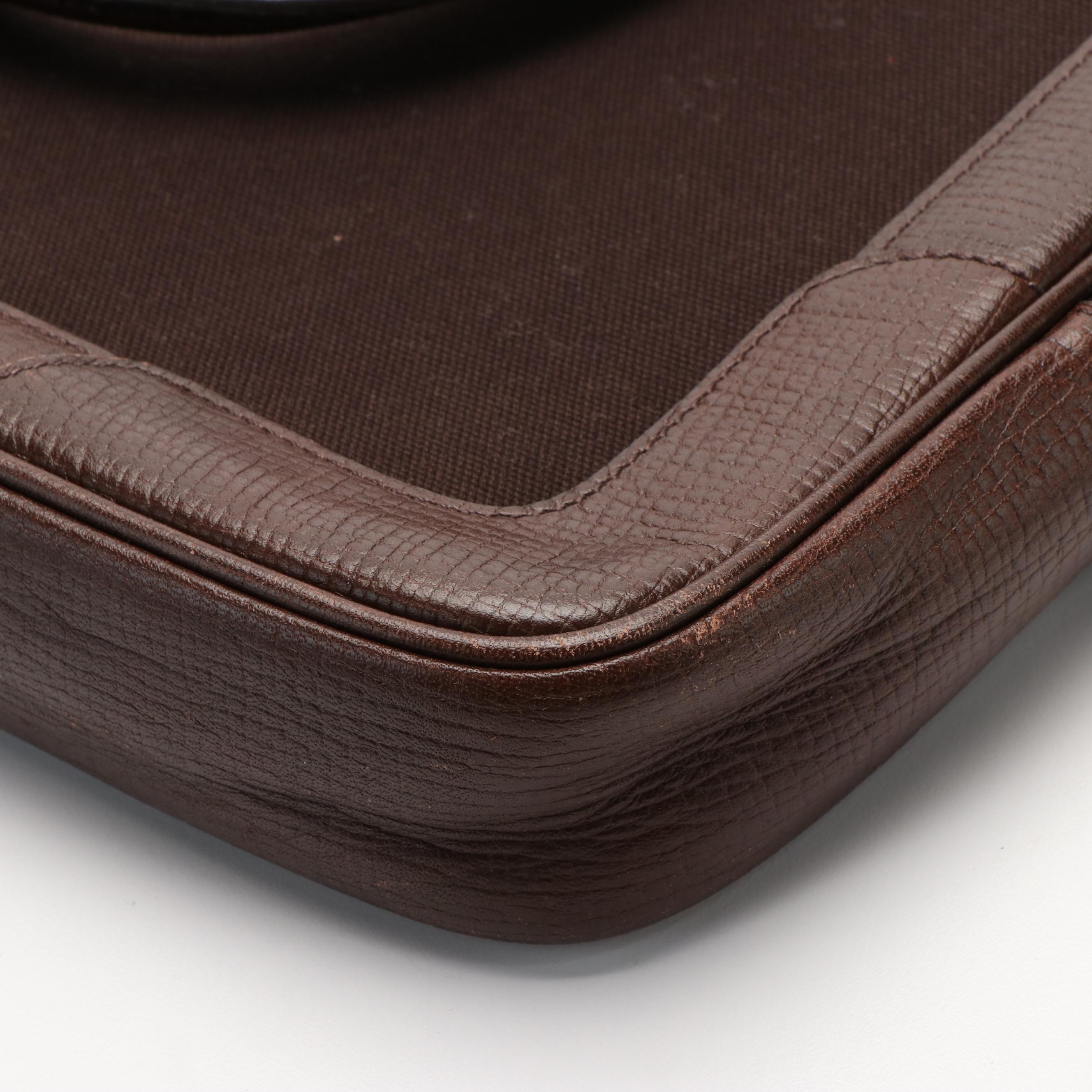 Burberry Brown Canvas and Leather Document/Laptop Bag