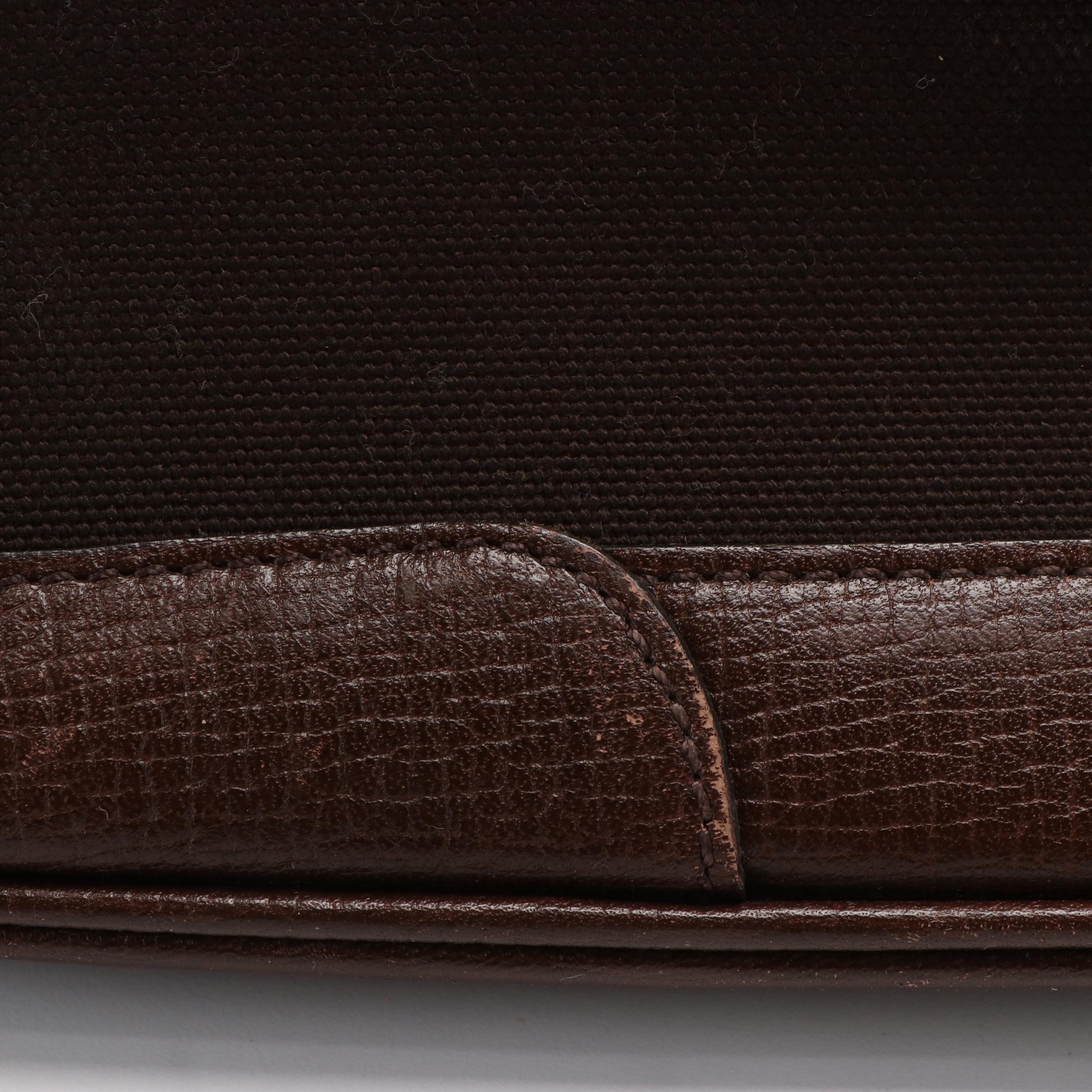 Burberry Brown Canvas and Leather Document/Laptop Bag