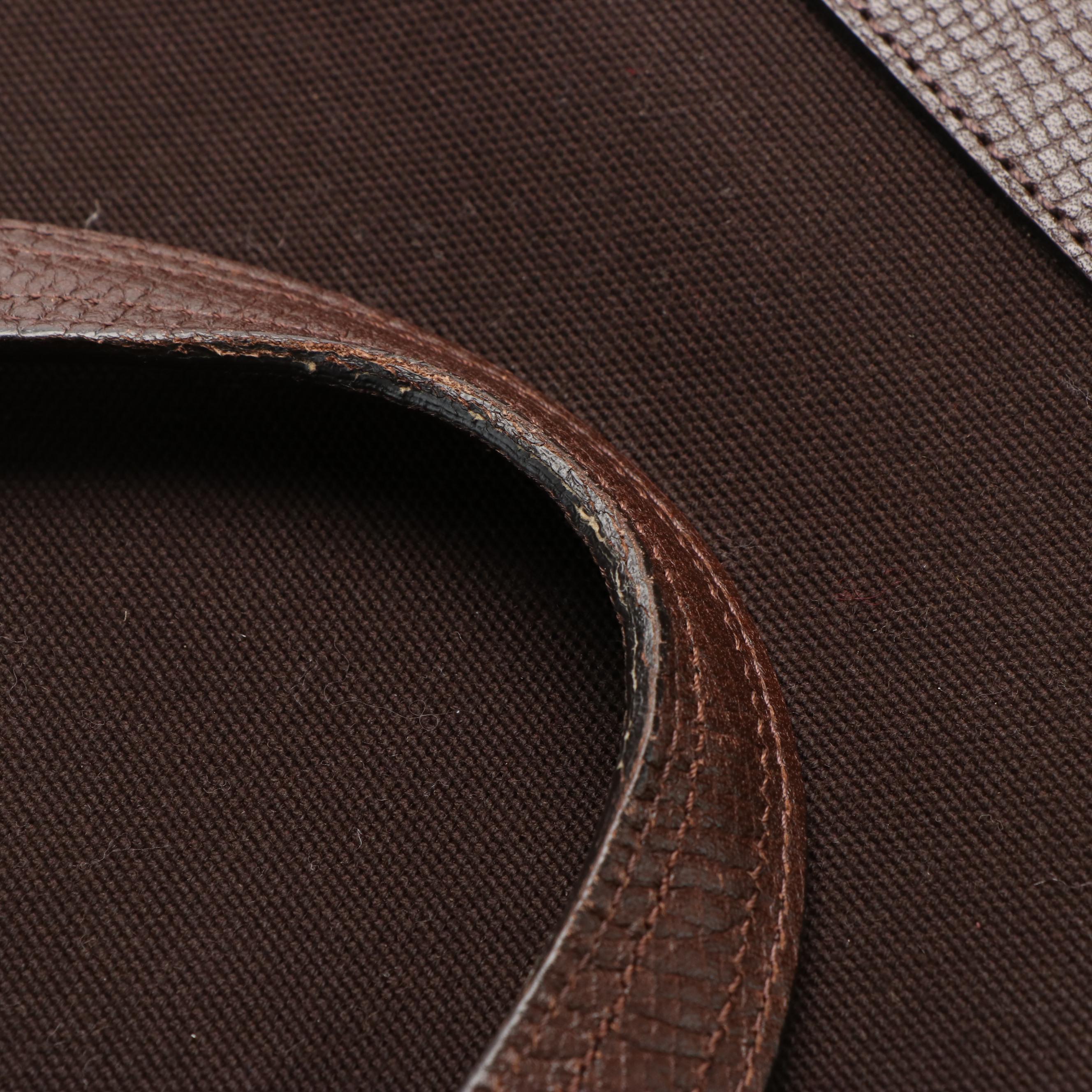 Burberry Brown Canvas and Leather Document/Laptop Bag