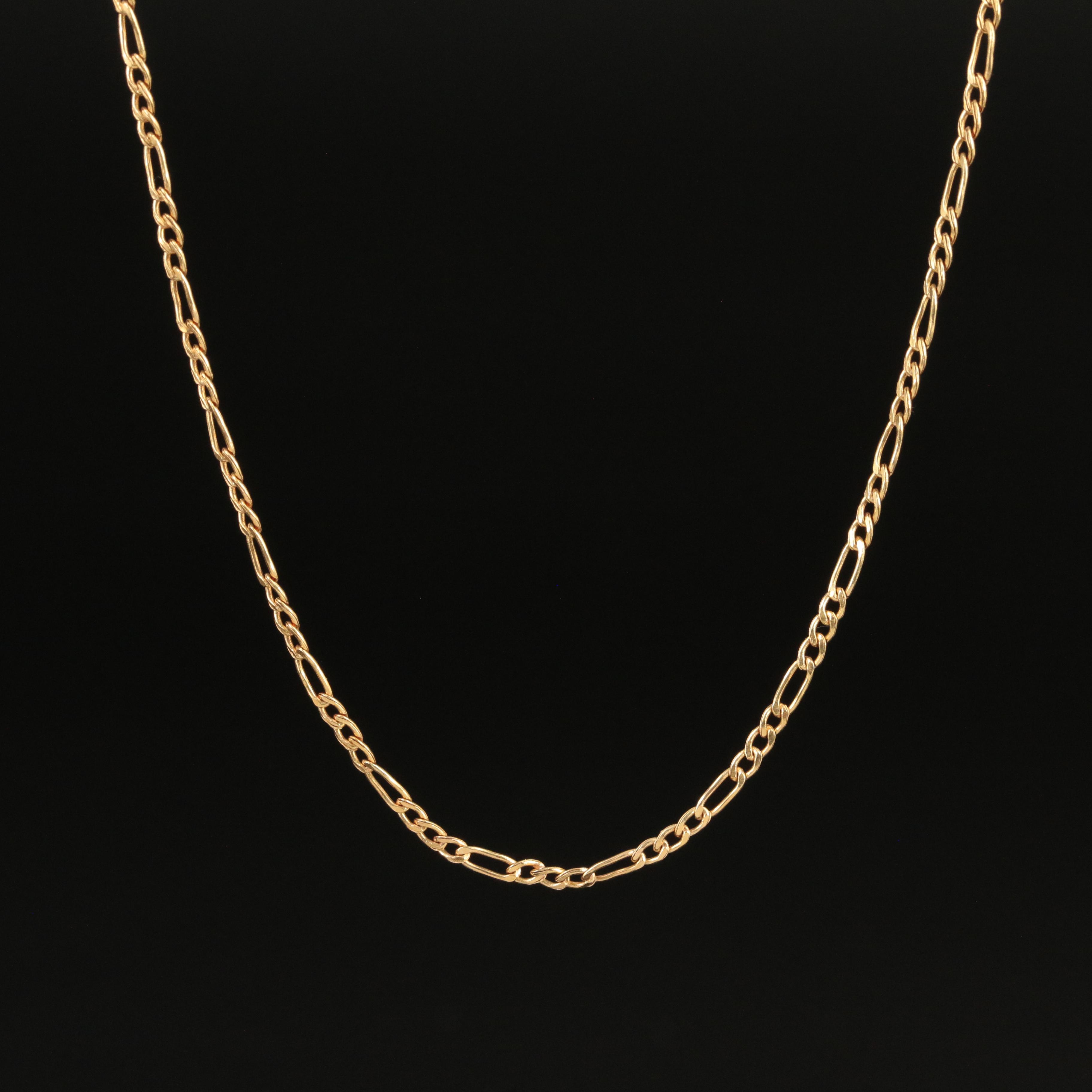 14K Figaro Chain Necklace
