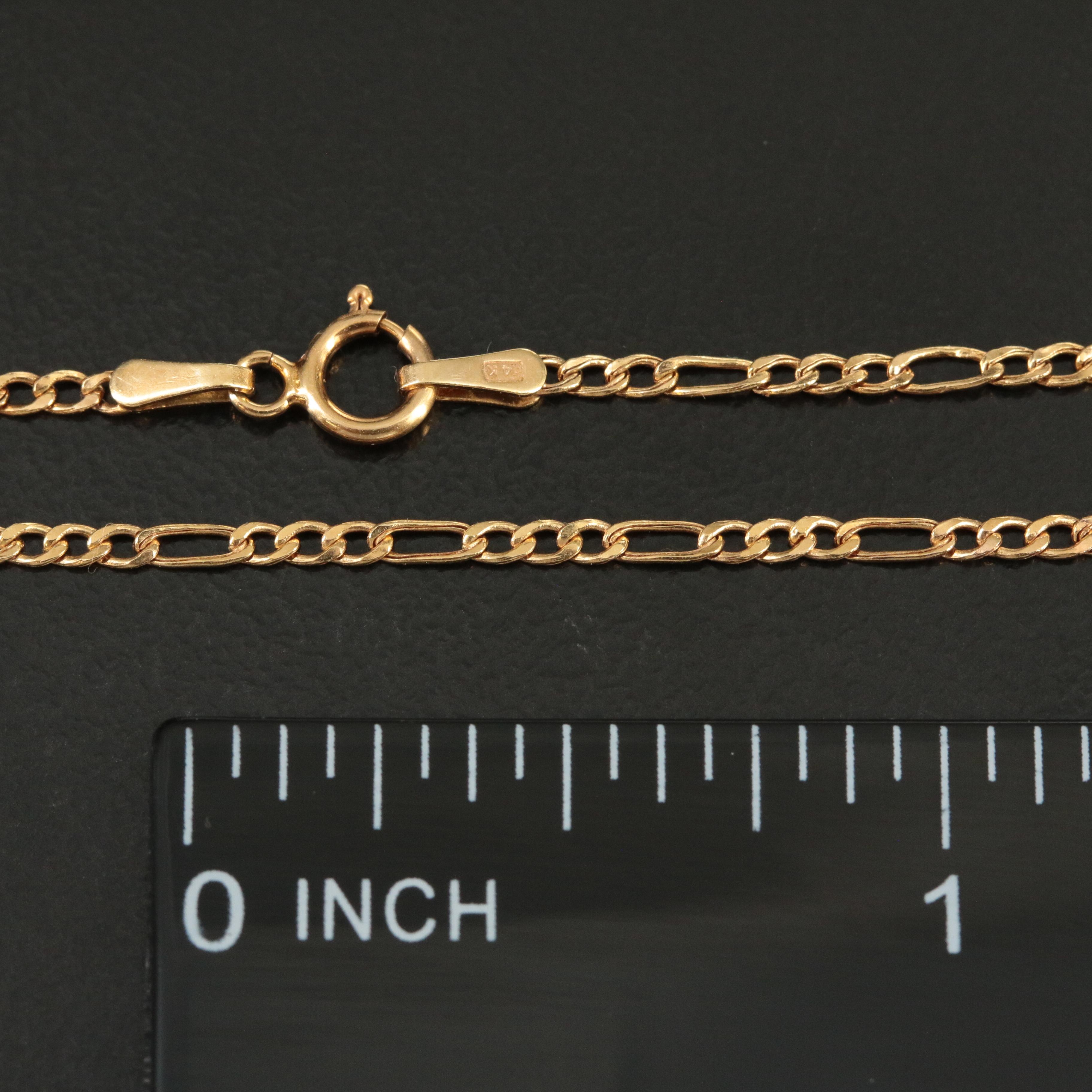 14K Figaro Chain Necklace