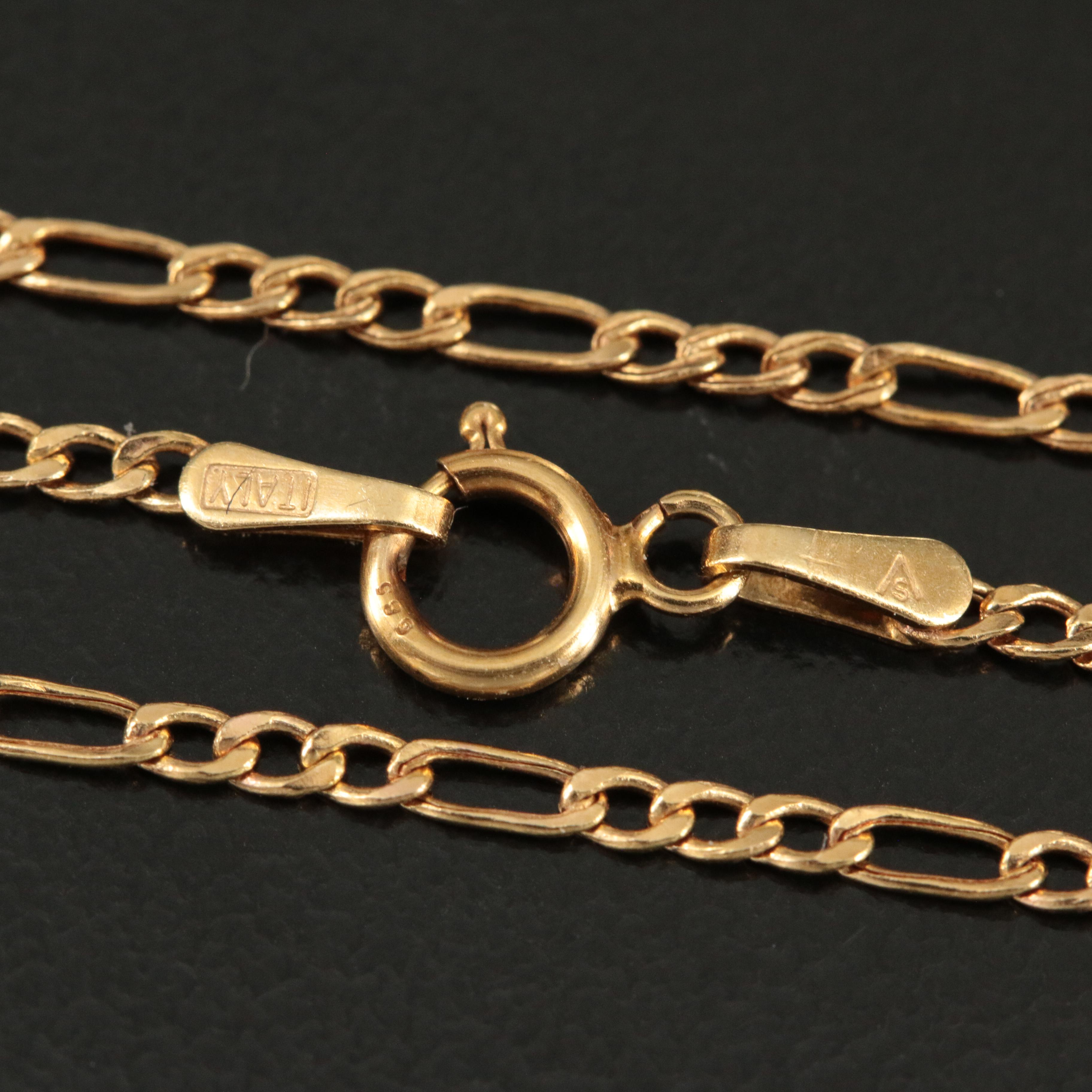 14K Figaro Chain Necklace