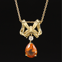 Elsa Peretti for Tiffany & Co. 18K Citrine and Diamond Bow Necklace