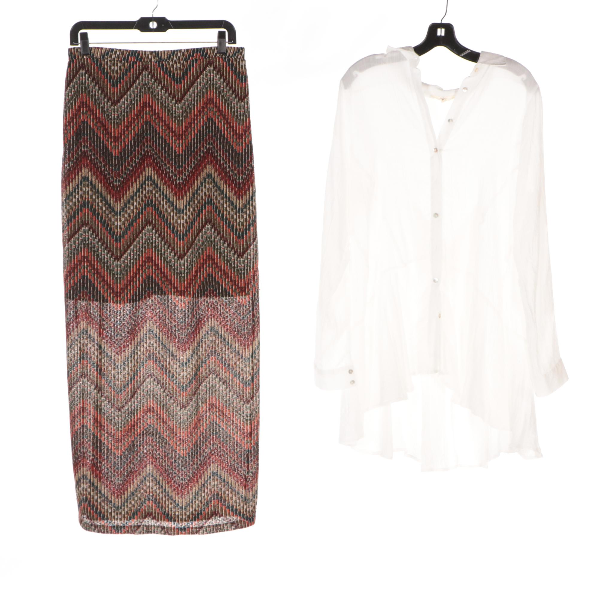 Elie Tahri Skirt with Other Embellished Skirt, Printed Long Jacket, and More