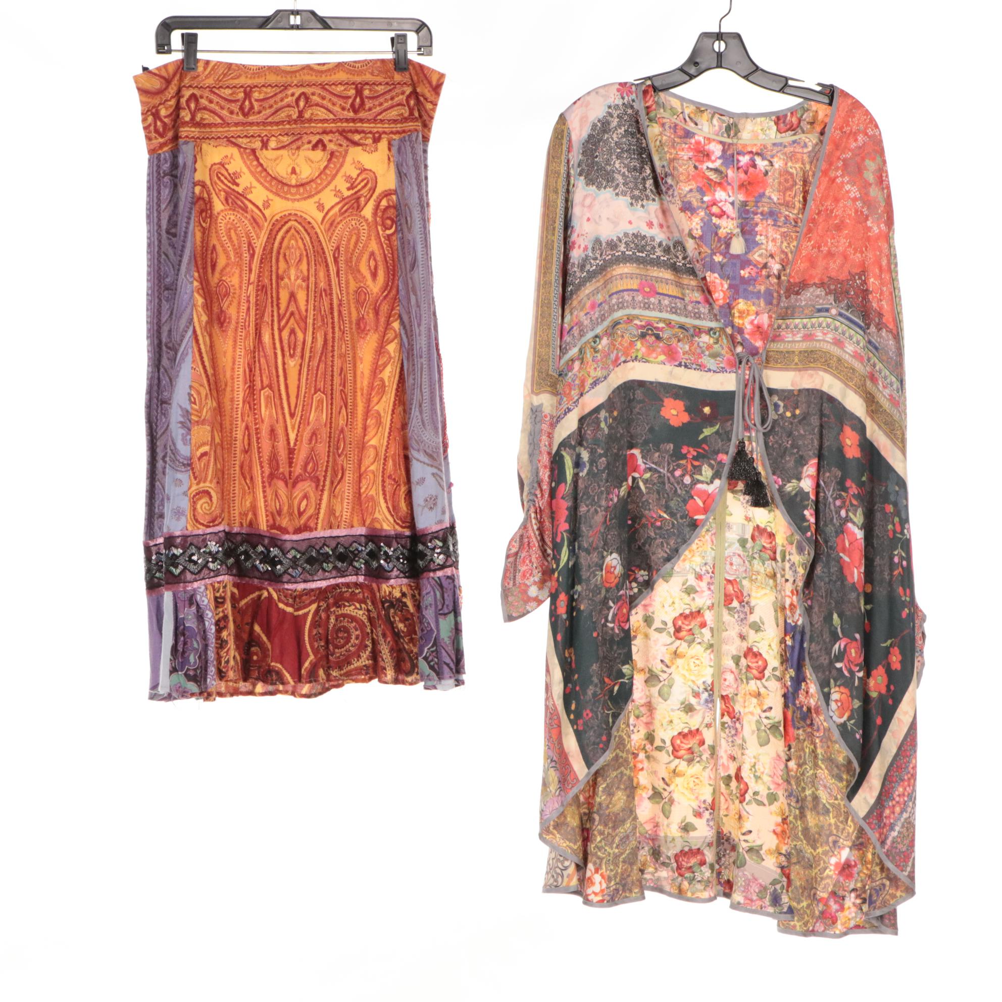 Elie Tahri Skirt with Other Embellished Skirt, Printed Long Jacket, and More