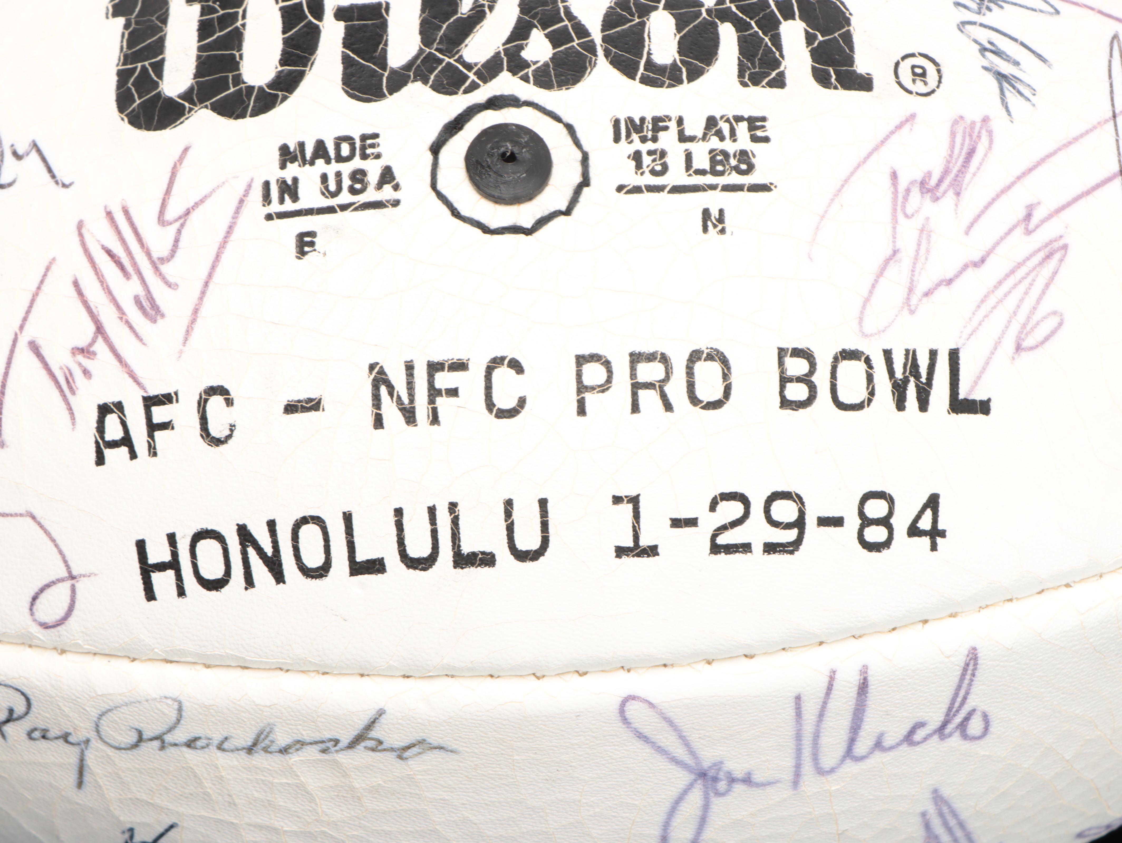 Pro Bowl Signed Footballs Featuring Anthony Muñoz Dan Marino Warren