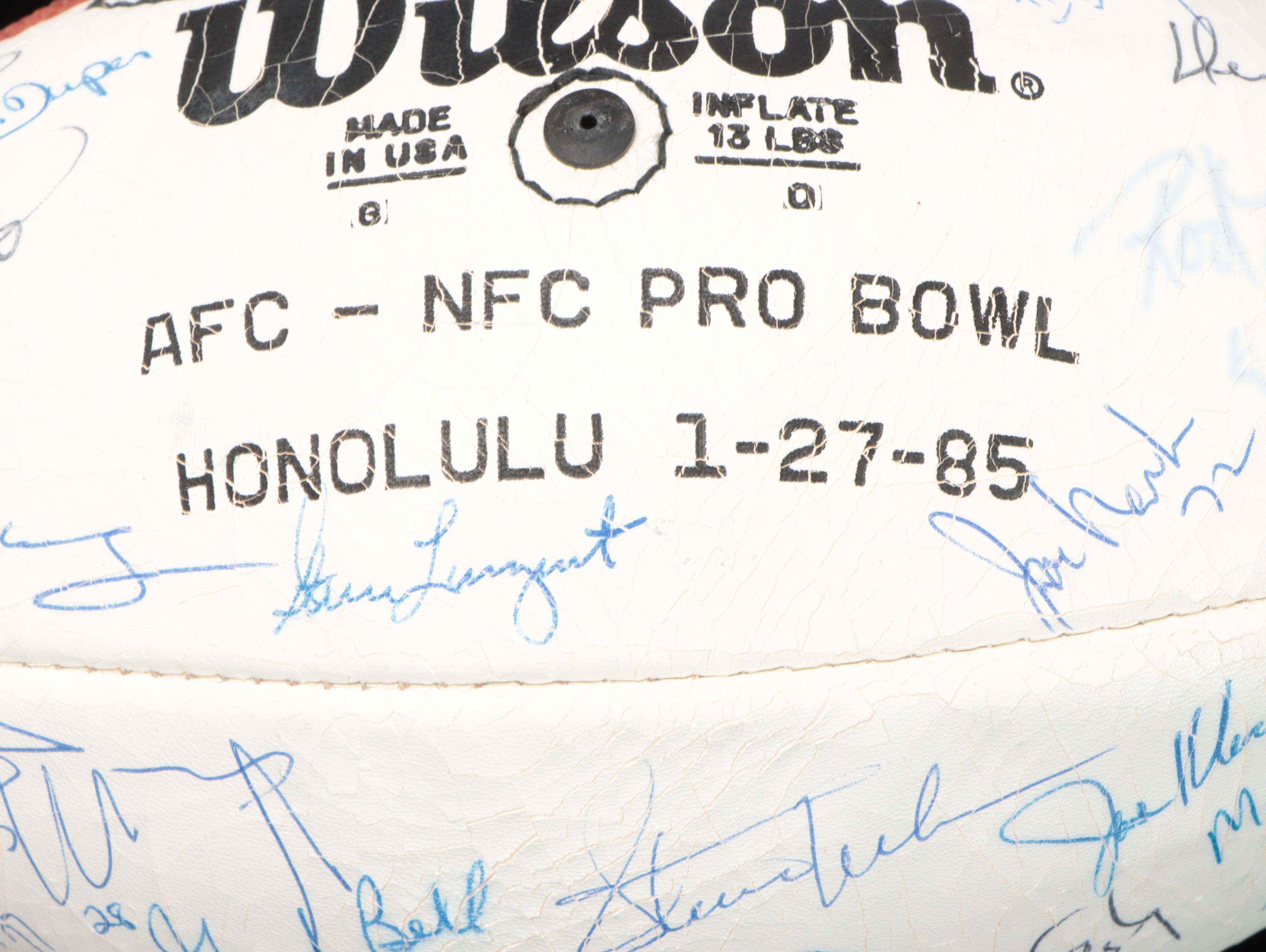 Pro Bowl Signed Footballs Featuring Anthony Muñoz Dan Marino Warren