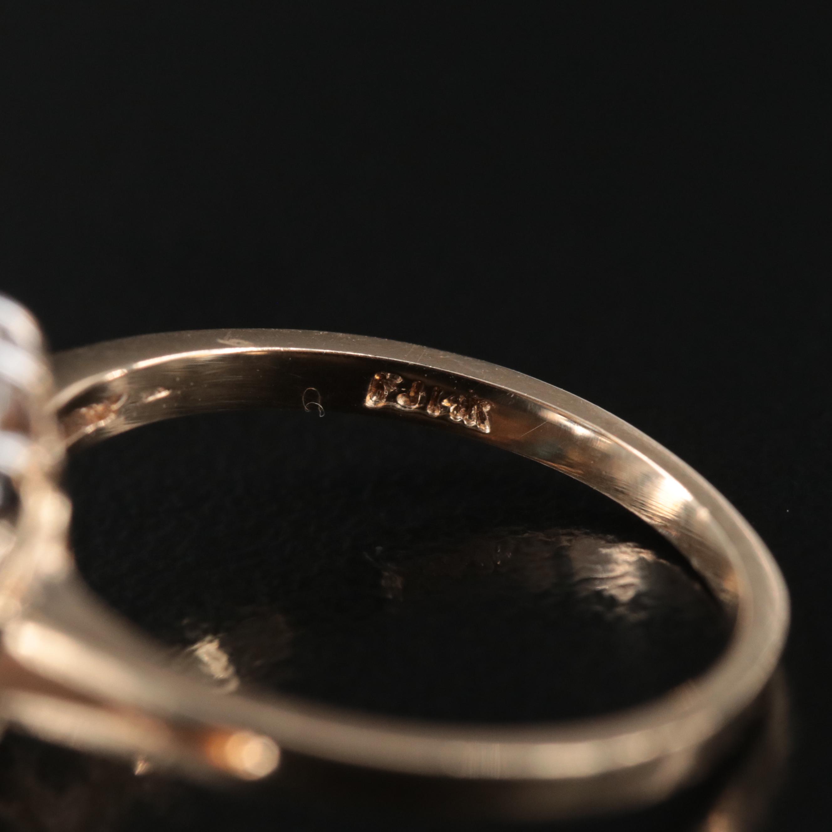 14K Topaz and Diamond Ring