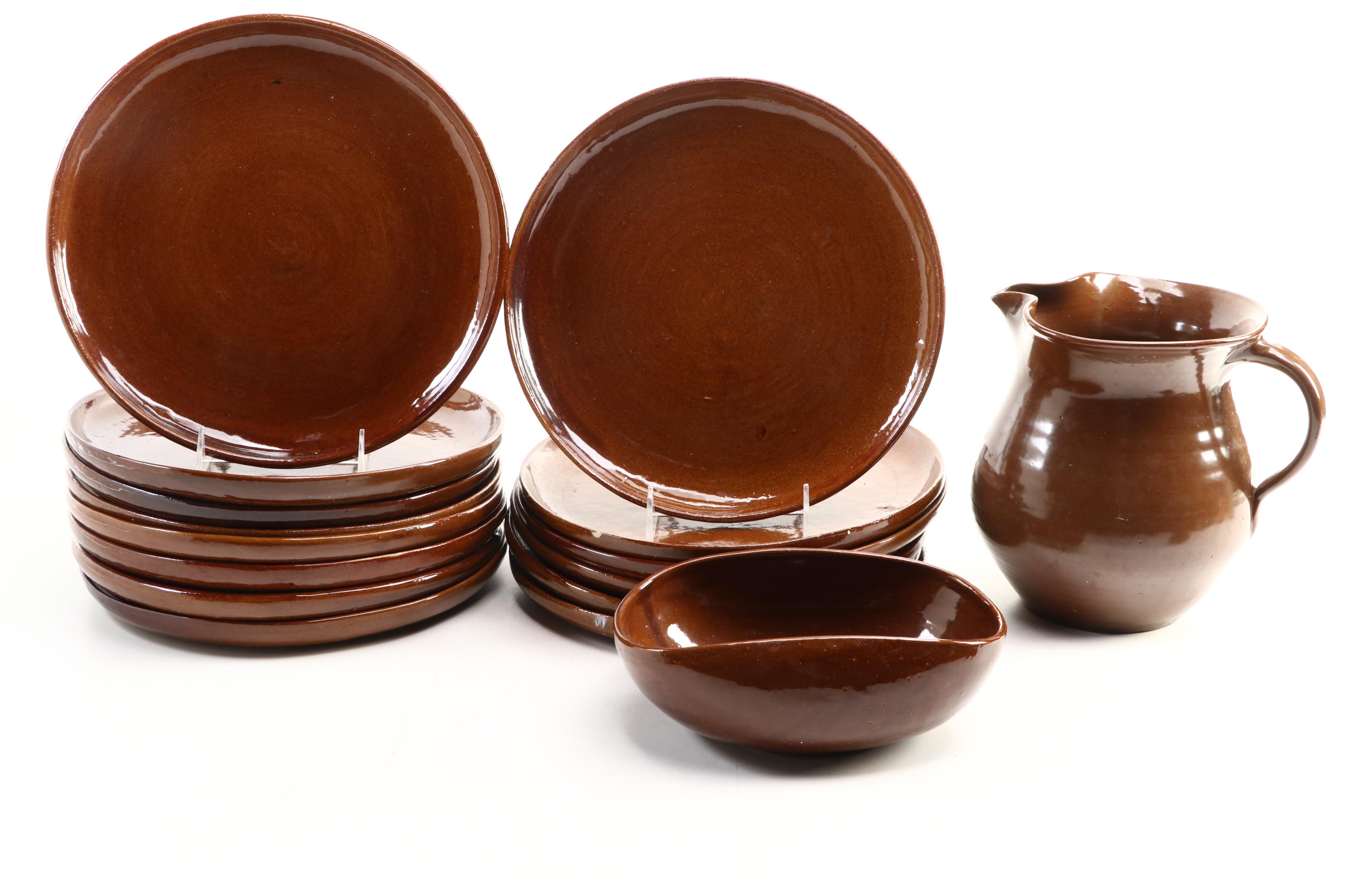 Bybee Brown Glaze Ceramic Mugs and More Glazed Ceramic Table Accessories