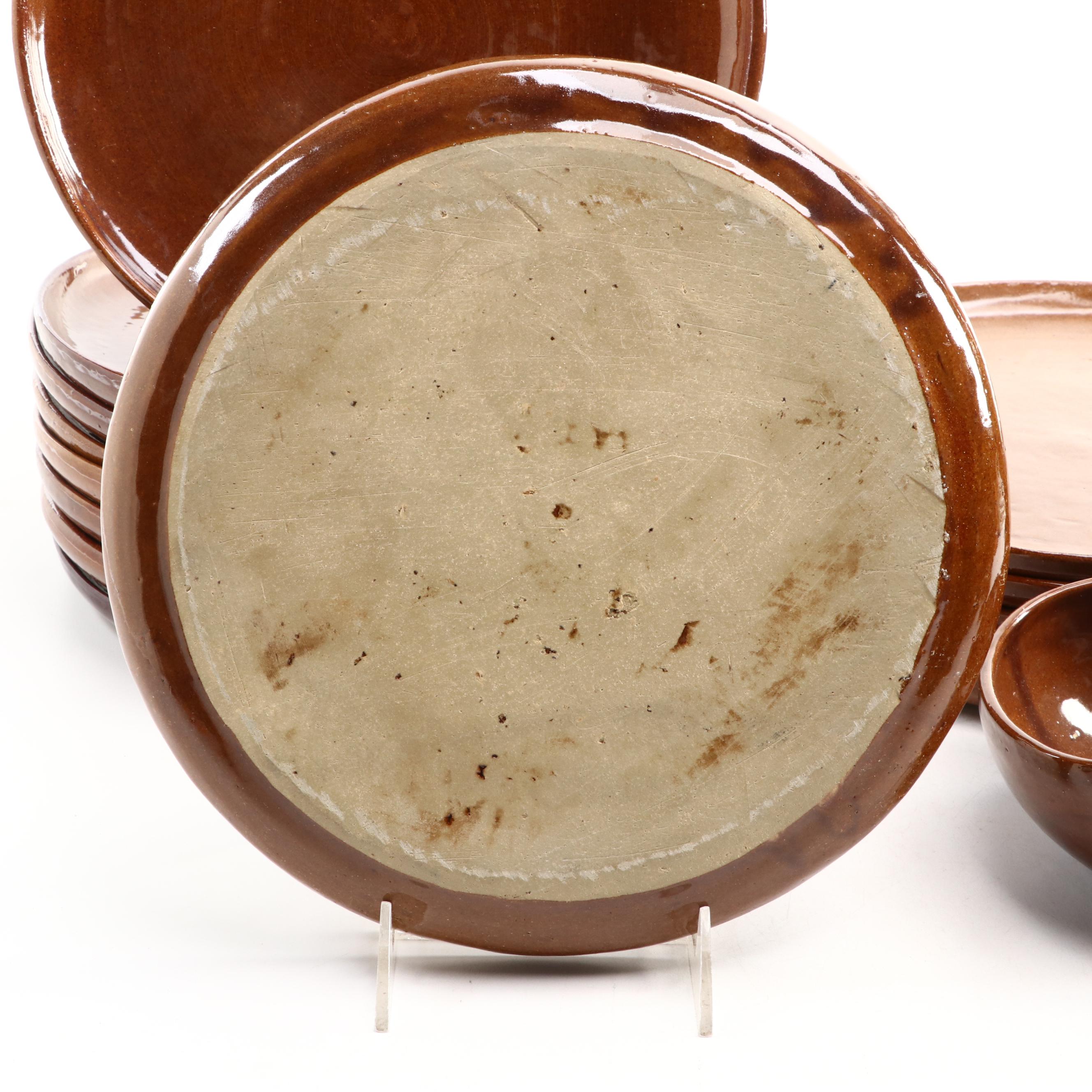 Bybee Brown Glaze Ceramic Mugs and More Glazed Ceramic Table Accessories