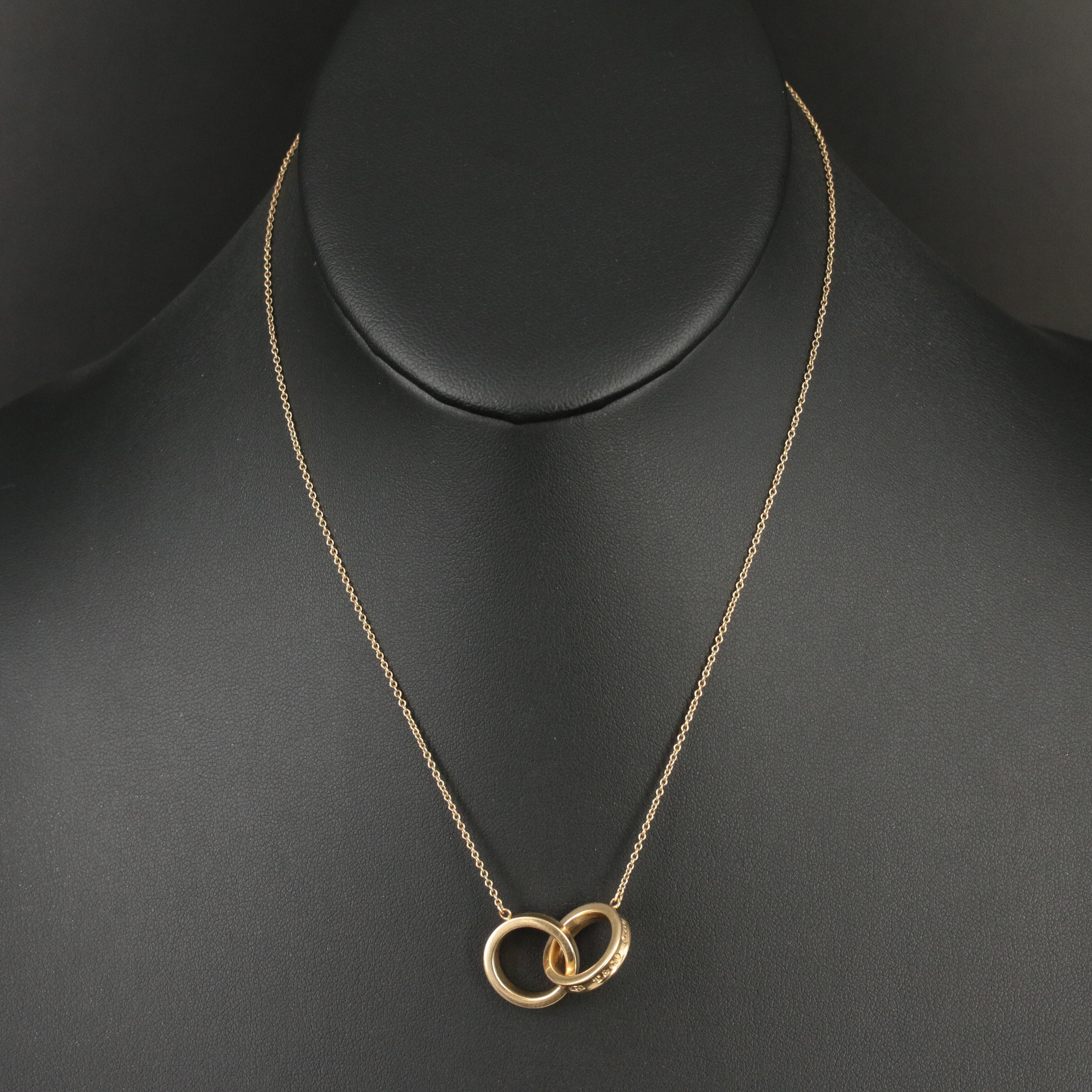 Tiffany & Co. "1837" 18K Interlocking Circles Necklace