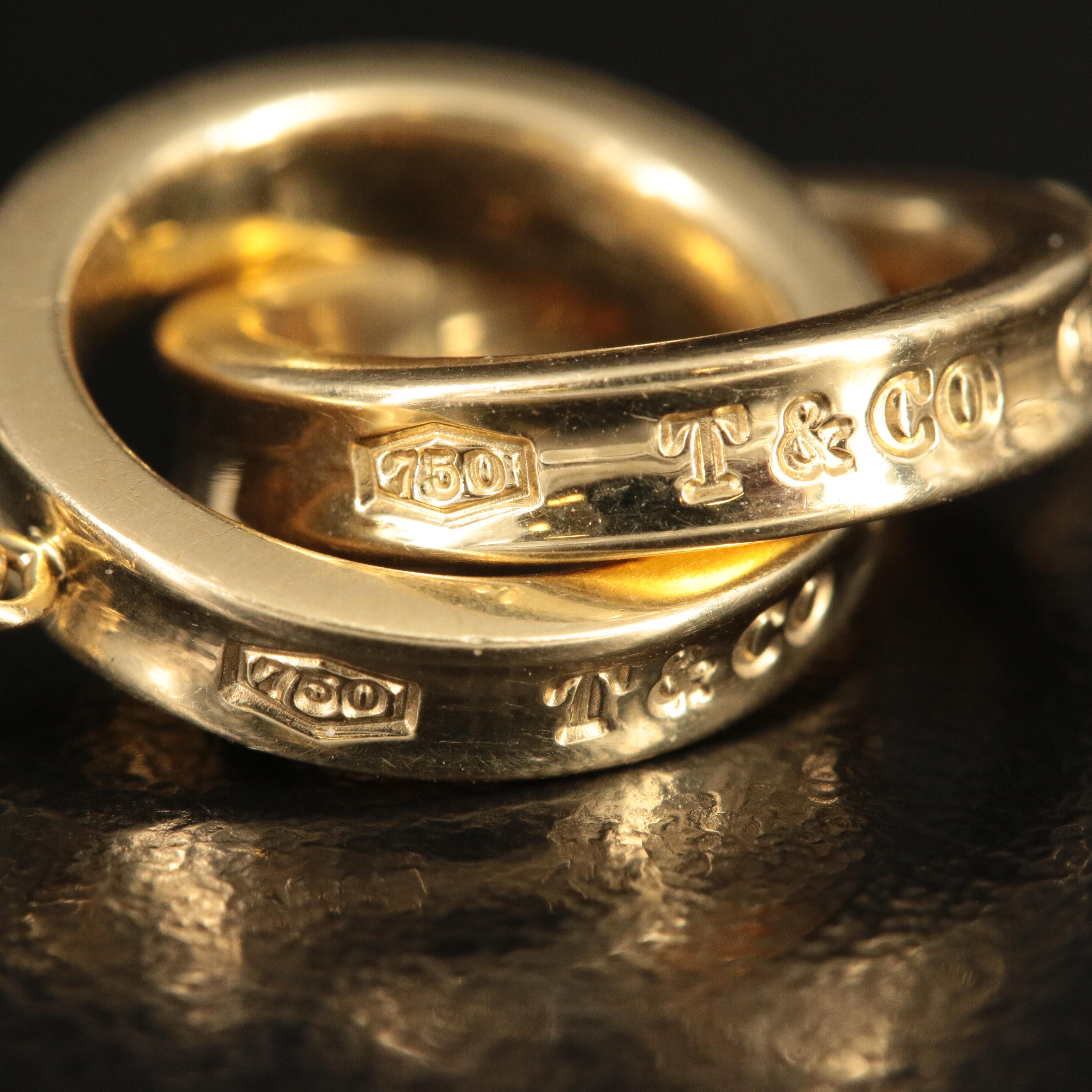 Tiffany & Co. "1837" 18K Interlocking Circles Necklace