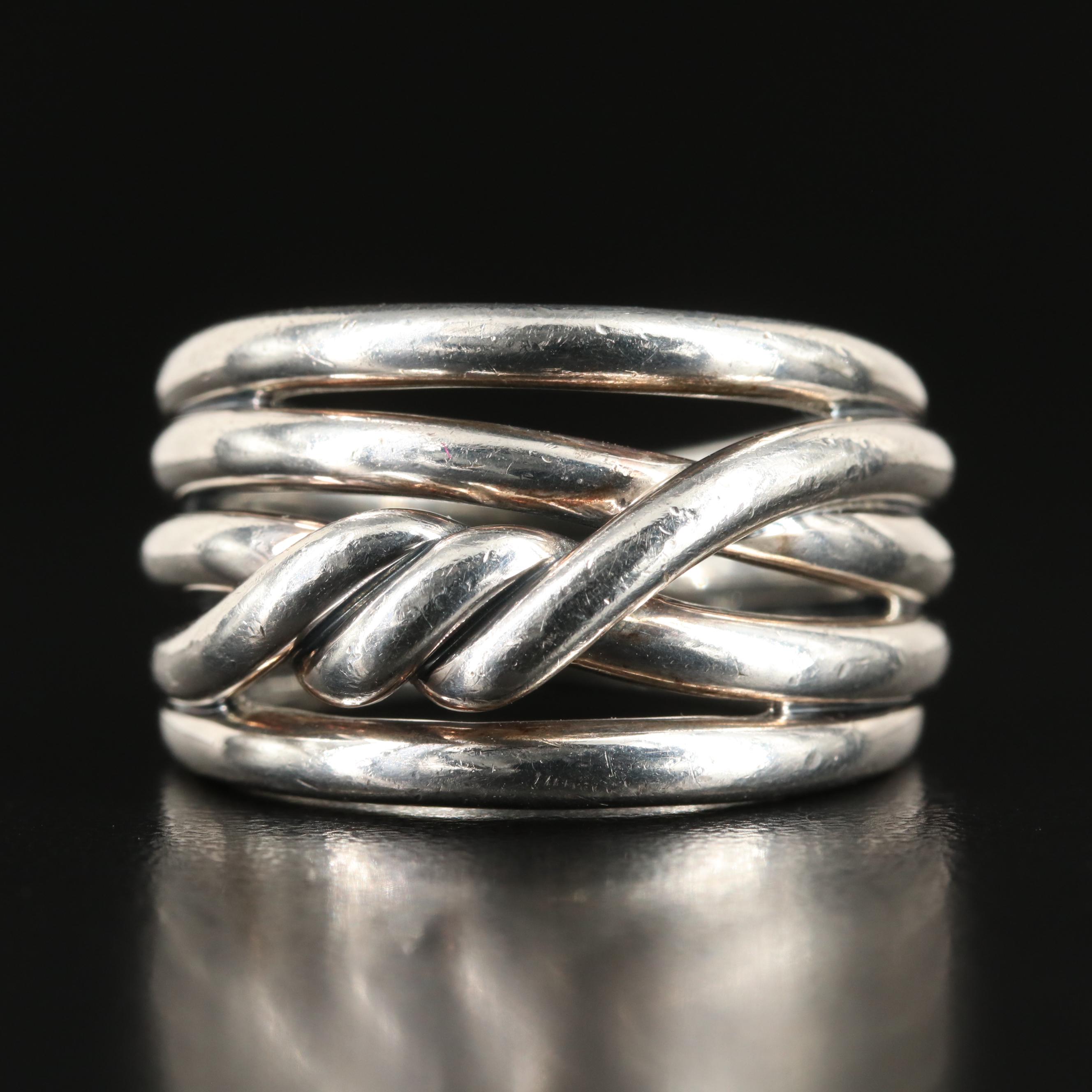 David Yurman Sterling  "Continuance" Ring