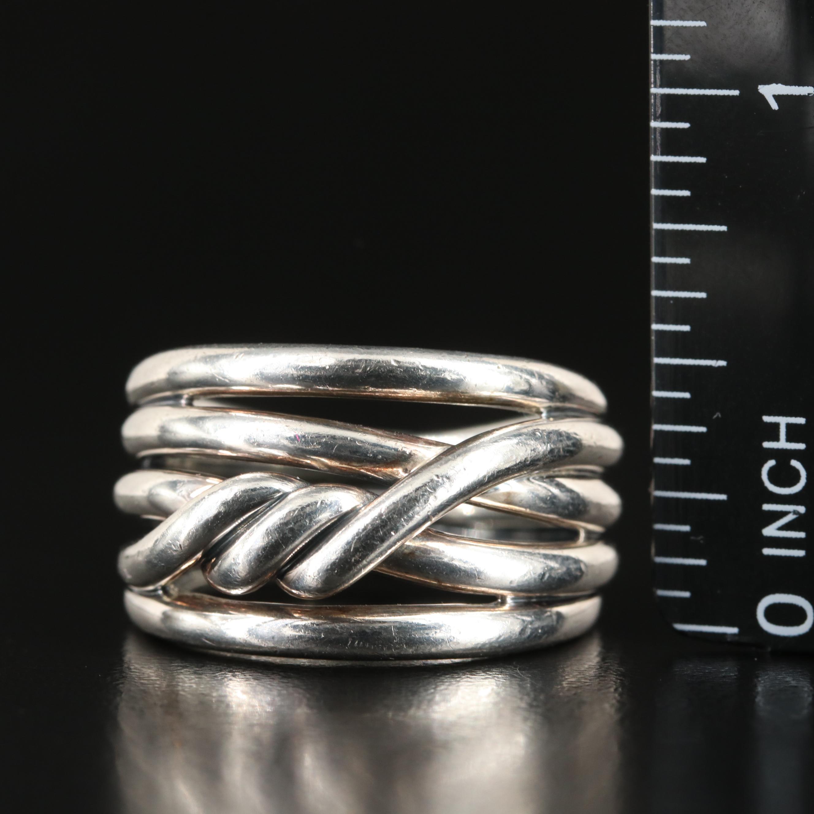 David Yurman Sterling  "Continuance" Ring