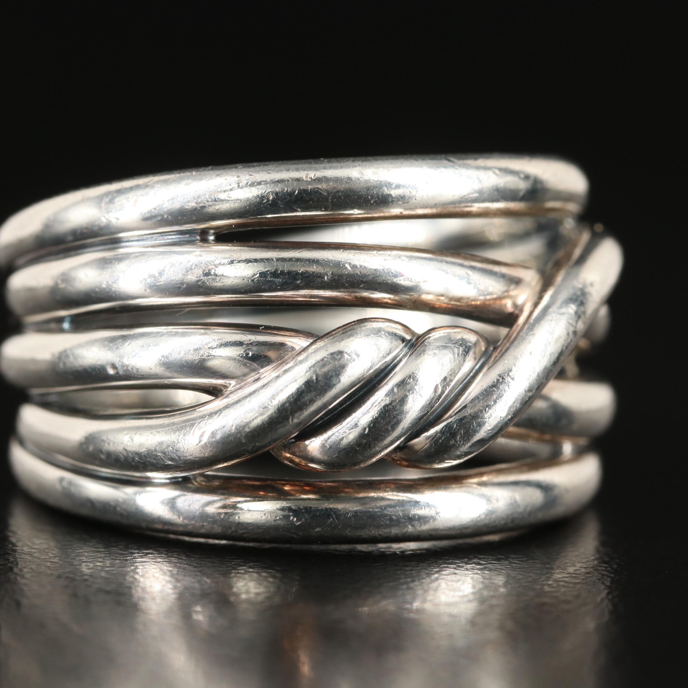 David Yurman Sterling  "Continuance" Ring