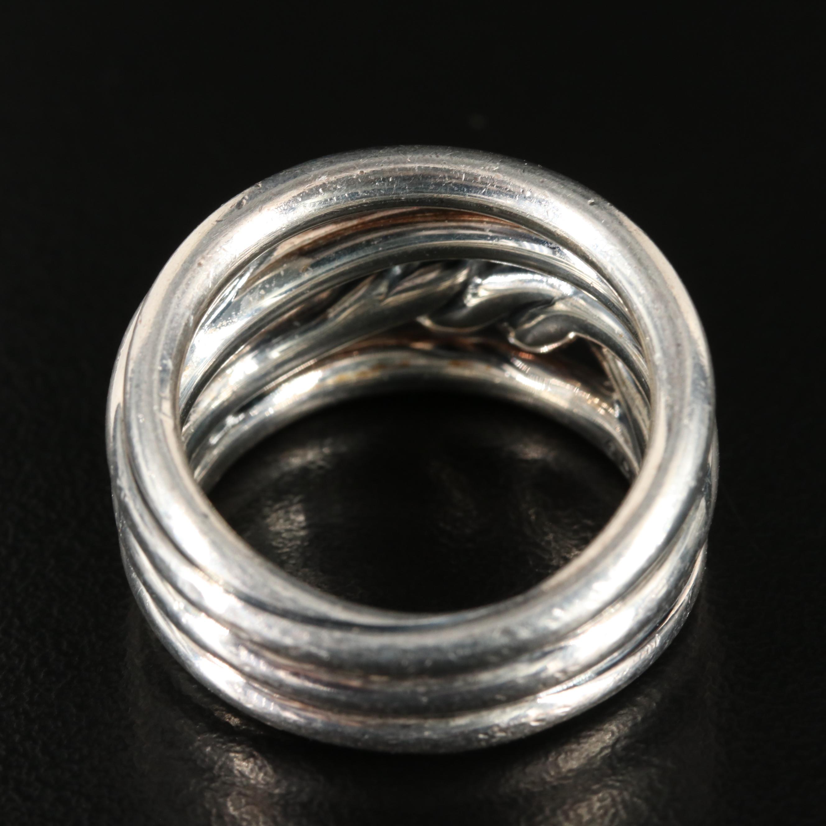 David Yurman Sterling  "Continuance" Ring