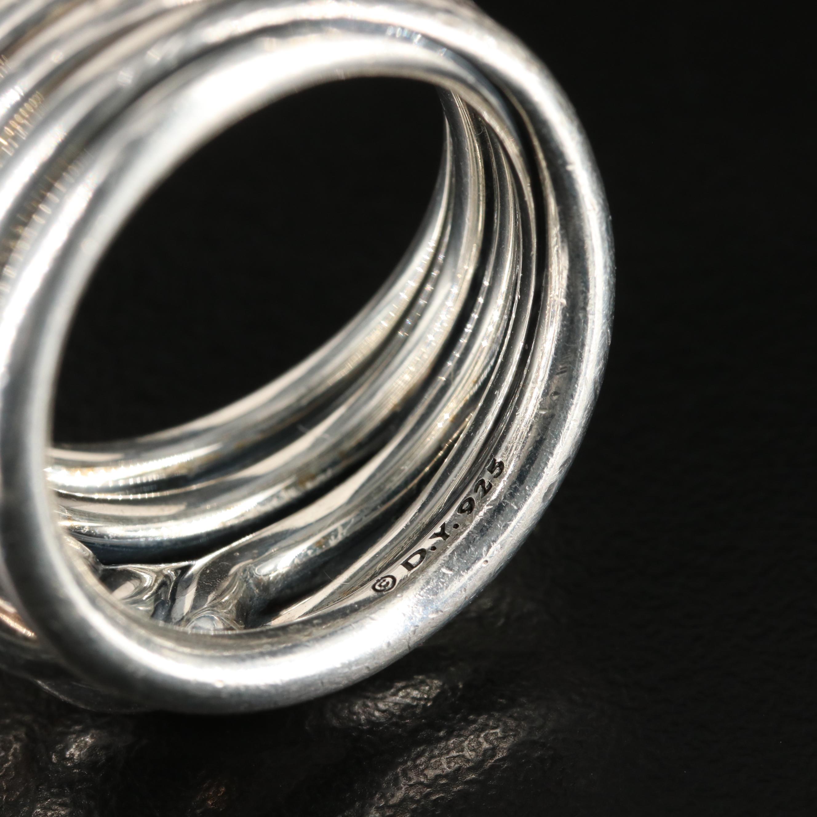 David Yurman Sterling  "Continuance" Ring
