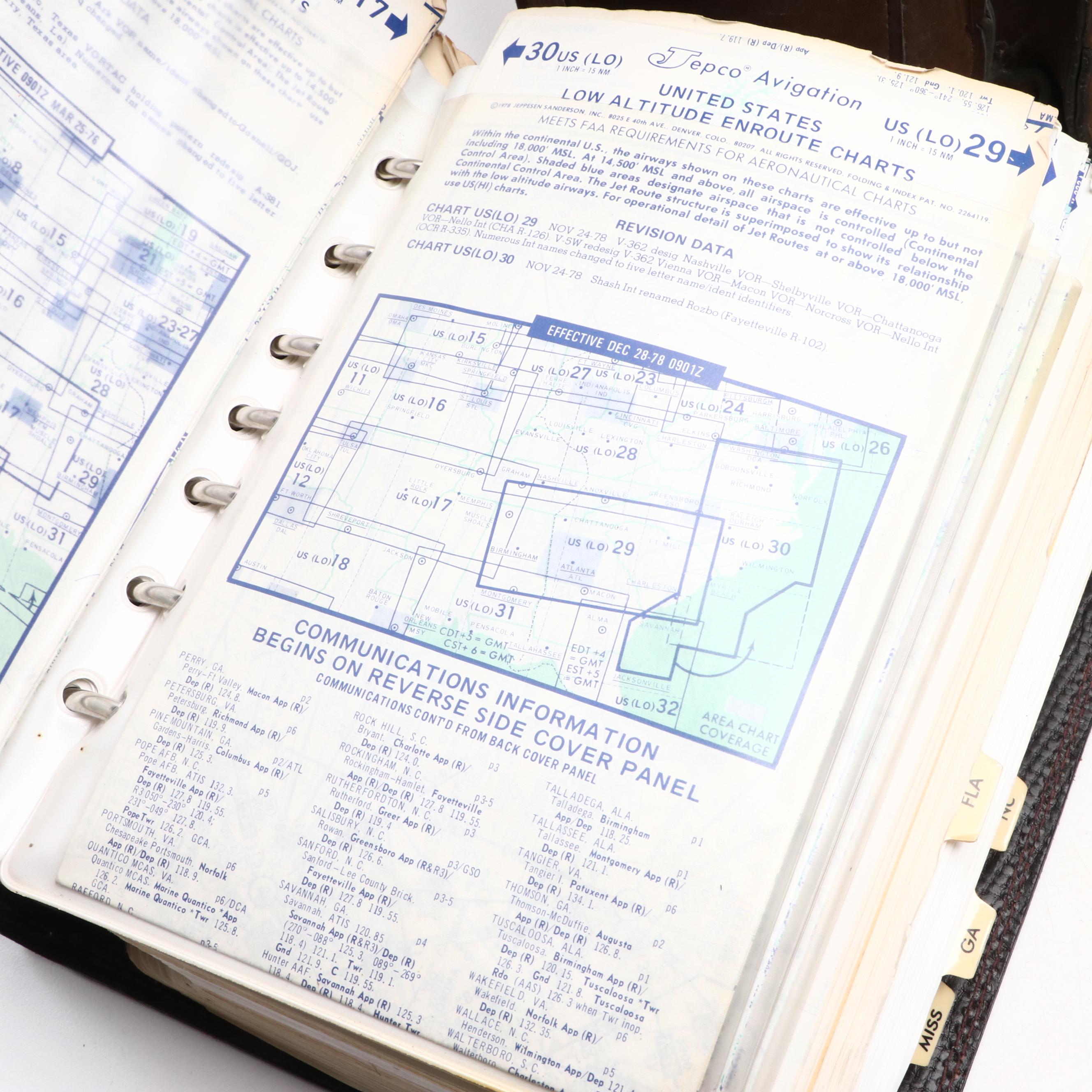 Jeppesen Airway Manuals with Vintage Aircraft Ephemera Collection