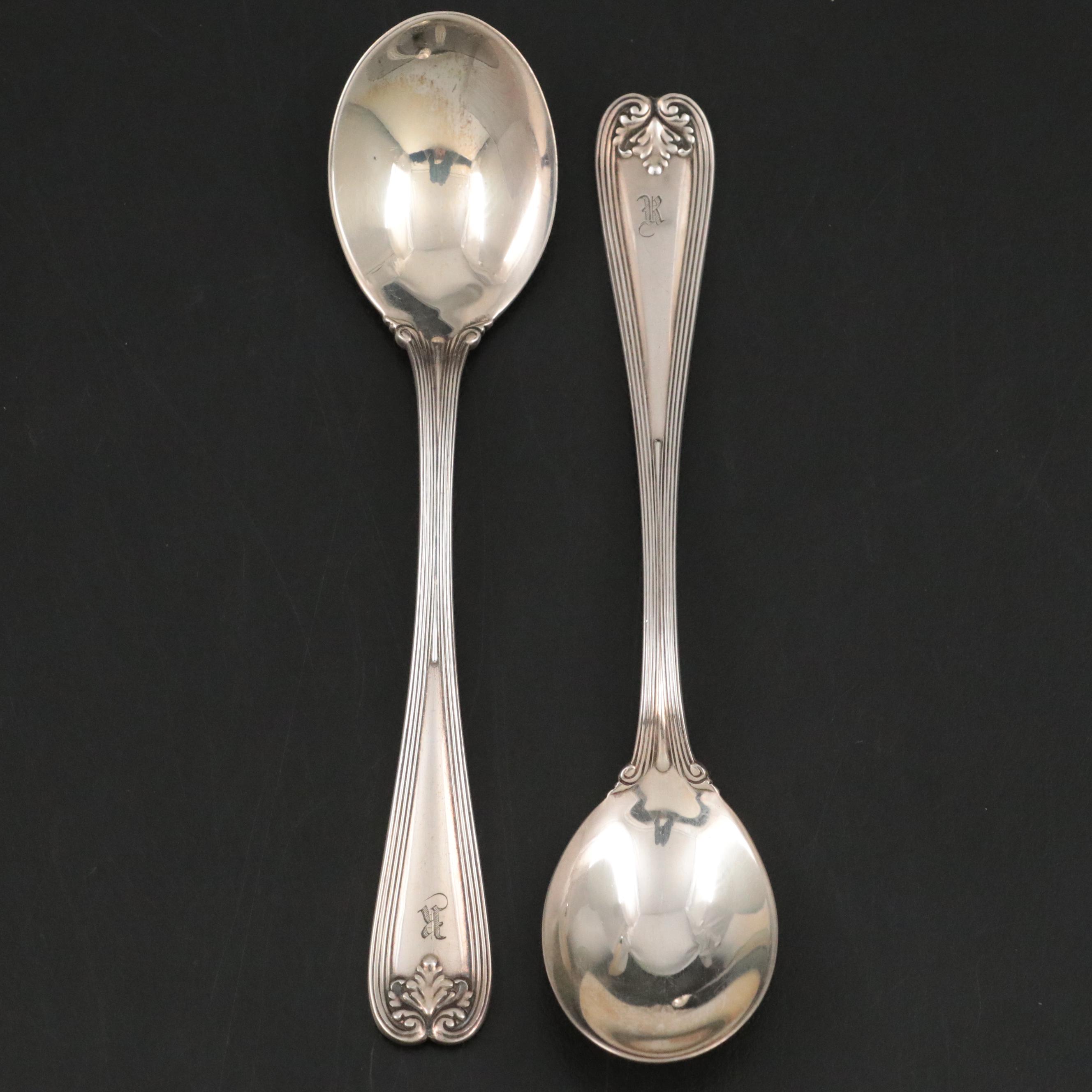 Tiffany & Co. "Colonial" Sterling Silver Ice Cream Spoons