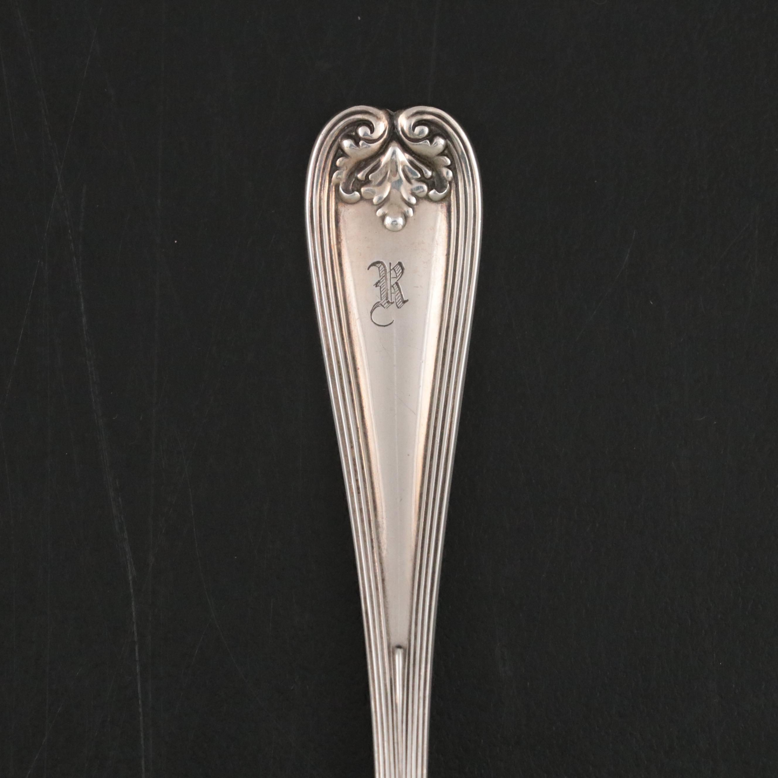 Tiffany & Co. "Colonial" Sterling Silver Ice Cream Spoons