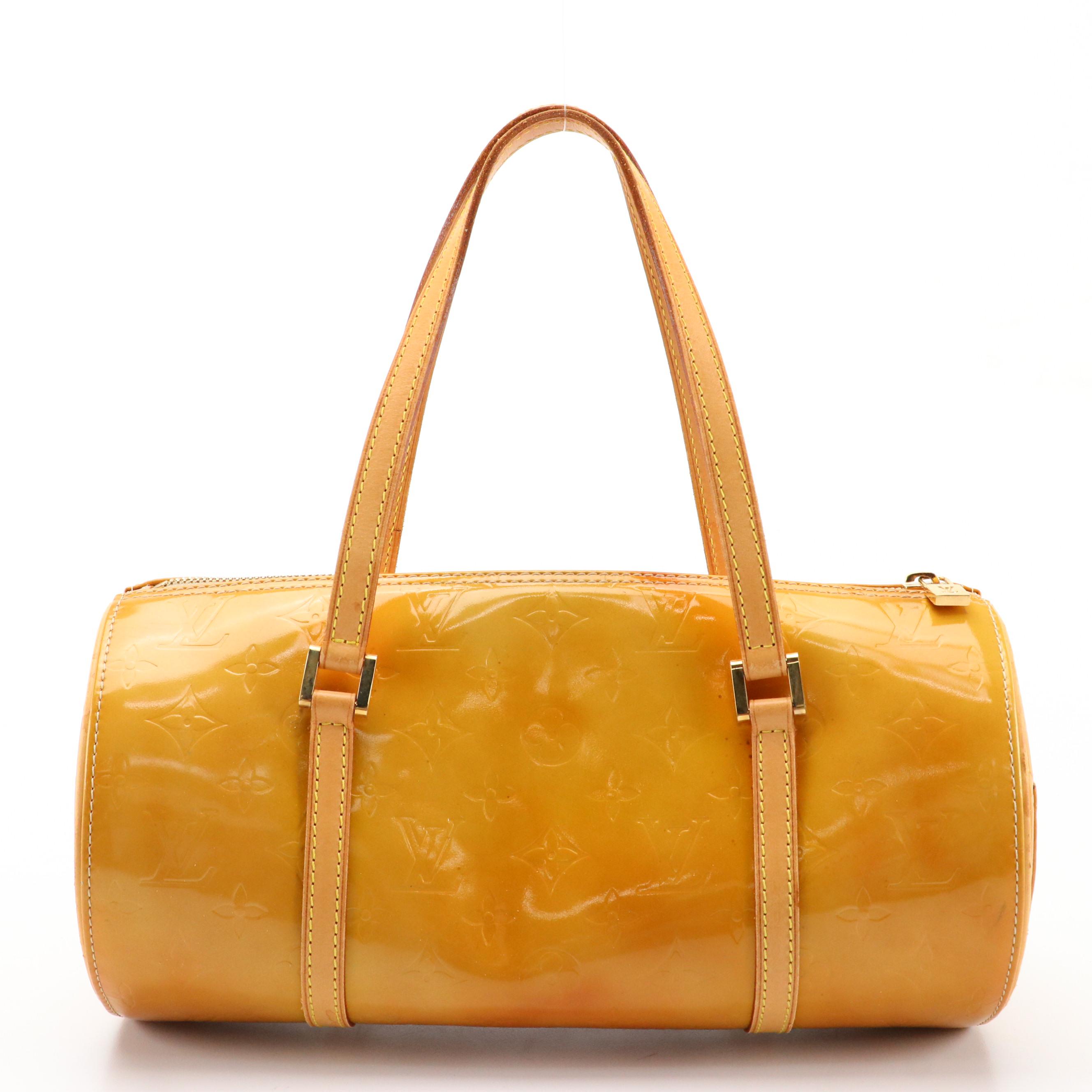Louis Vuitton Bedford Bag in Golden Yellow Monogram Vernis and Vachetta Leather