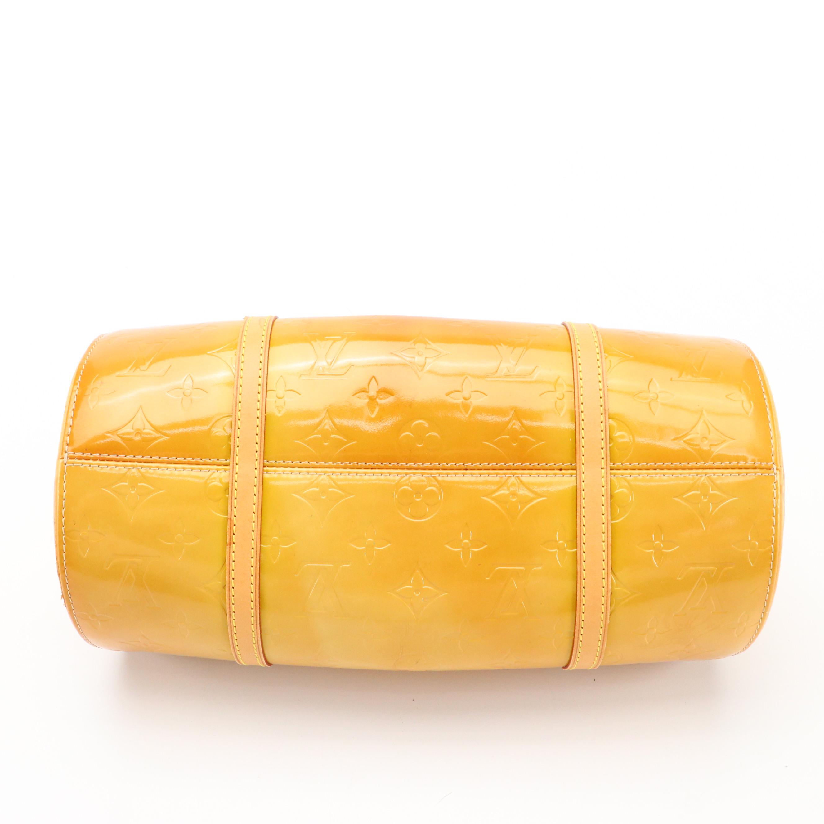 Louis Vuitton Bedford Bag in Golden Yellow Monogram Vernis and Vachetta Leather