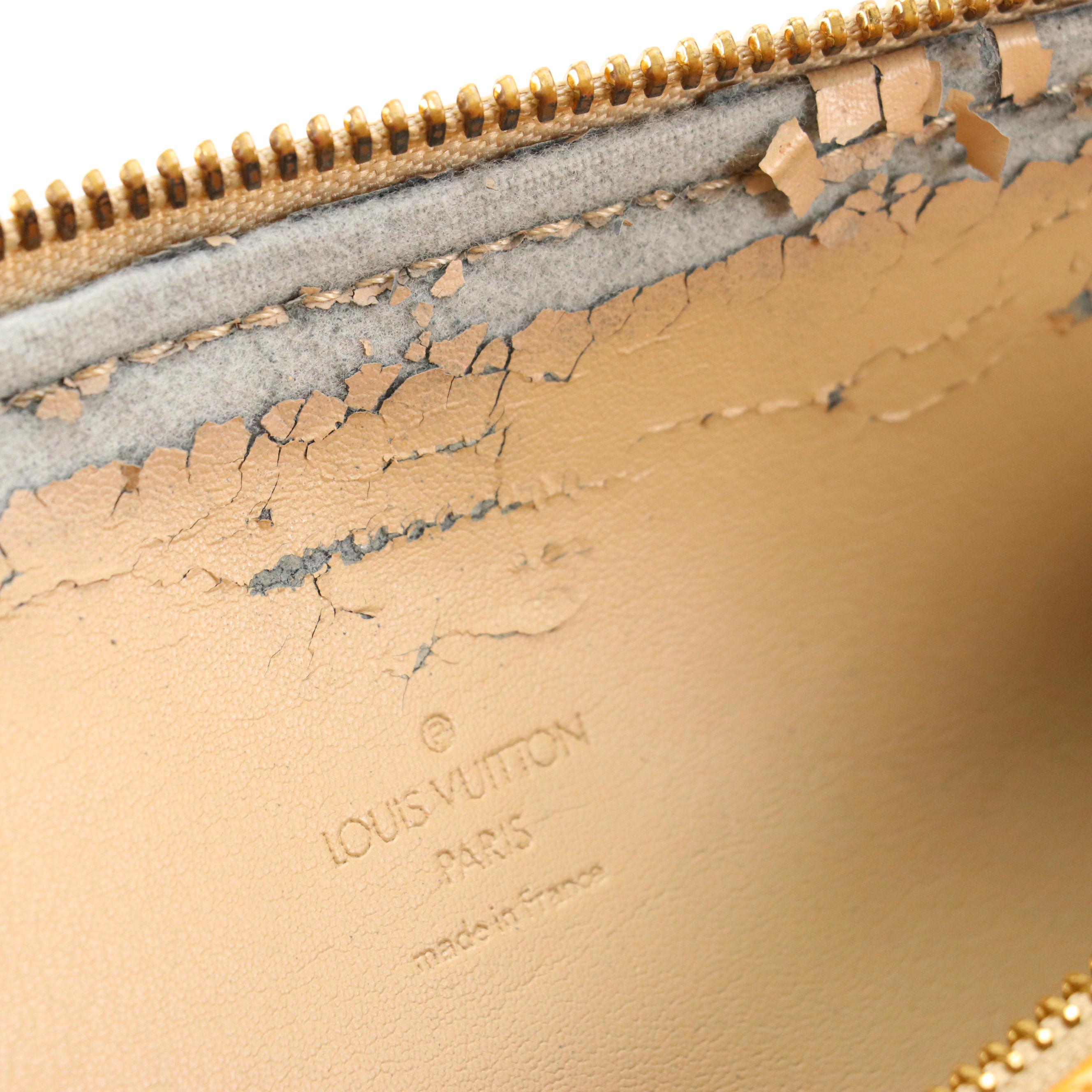 Louis Vuitton Bedford Bag in Golden Yellow Monogram Vernis and Vachetta Leather