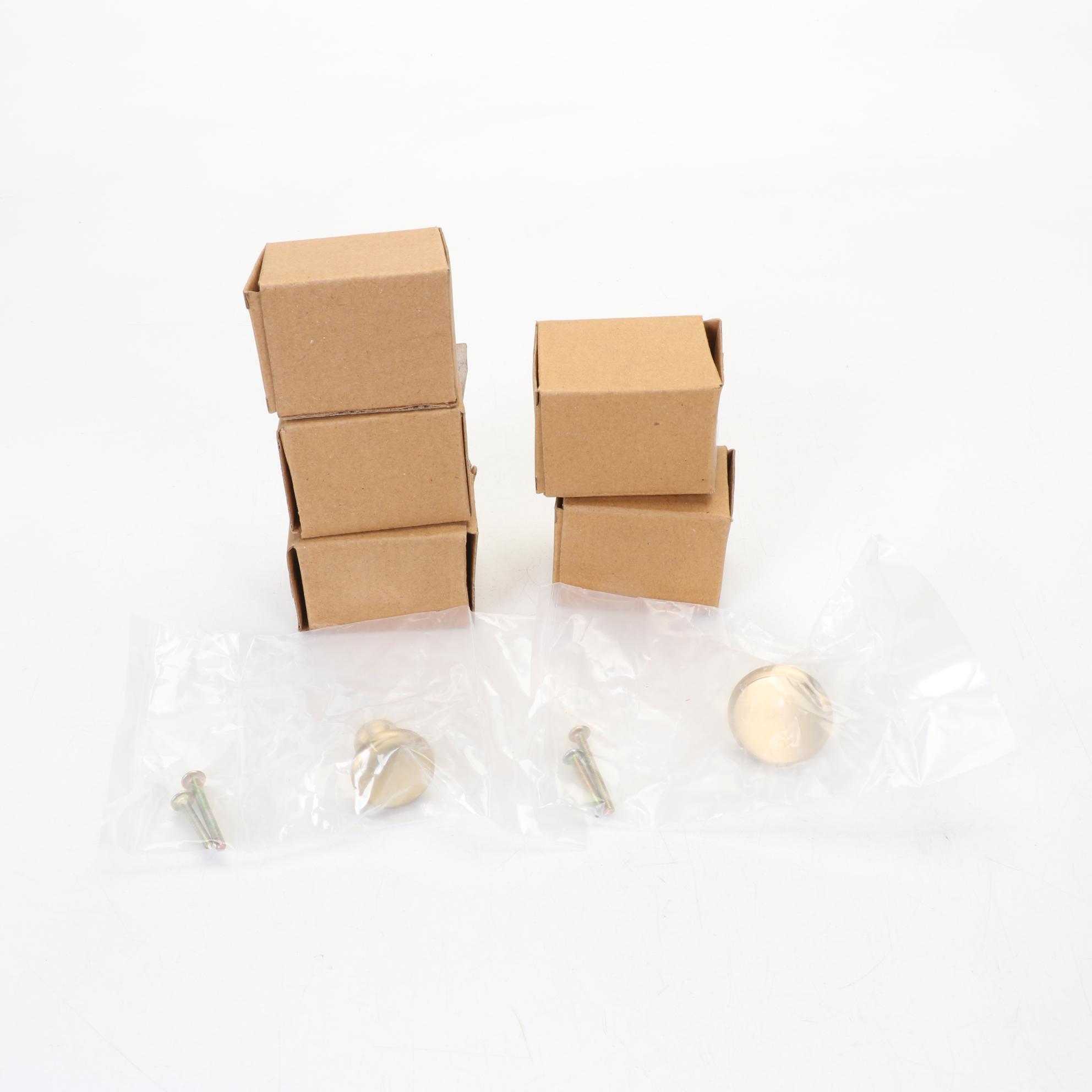 Satin Brass Round 1.25" and 1.5" Cabinet Knobs