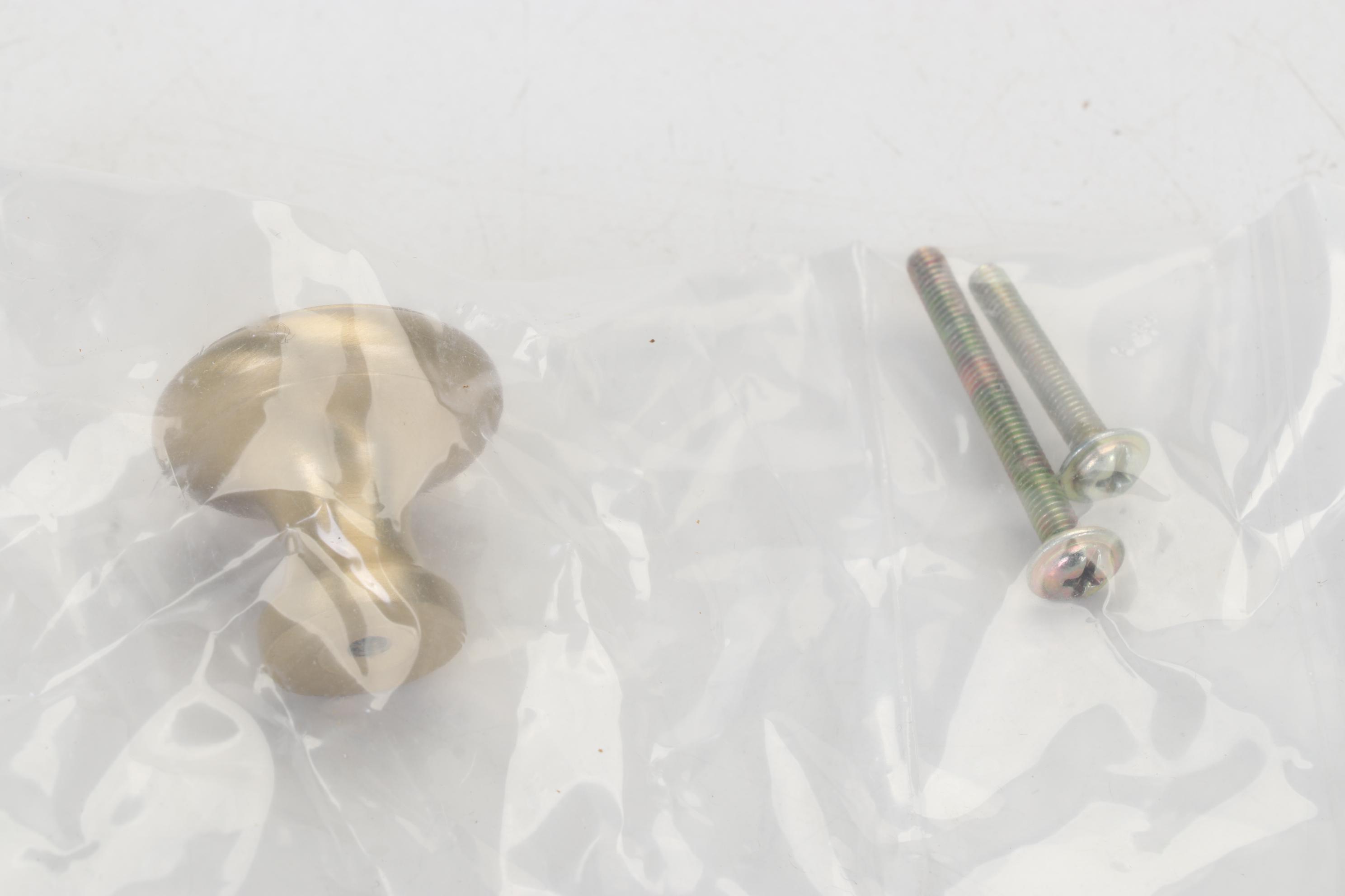 Satin Brass Round 1.25" and 1.5" Cabinet Knobs