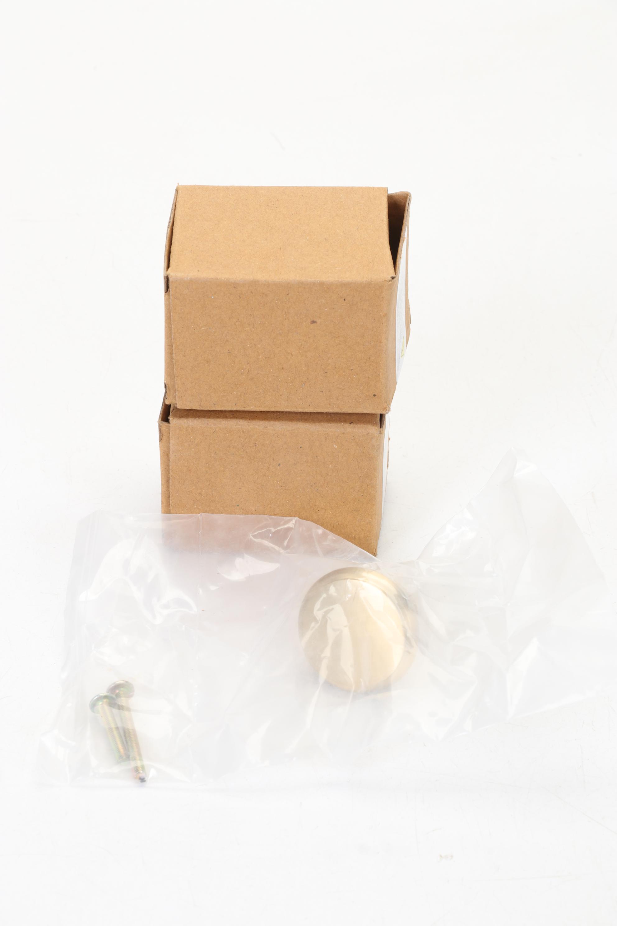 Satin Brass Round 1.25" and 1.5" Cabinet Knobs