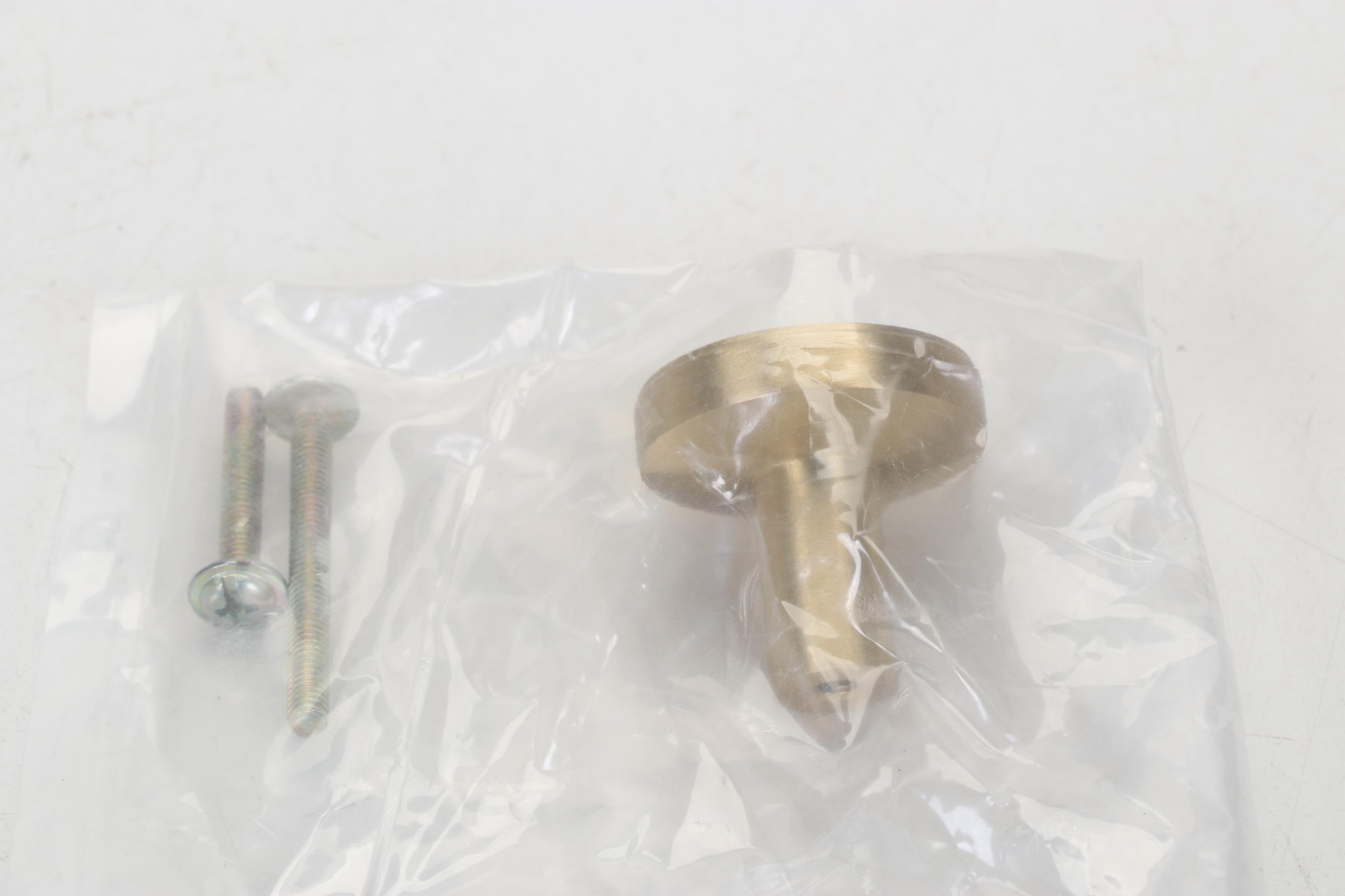 Satin Brass Cabinet Knobs in Two Sizes