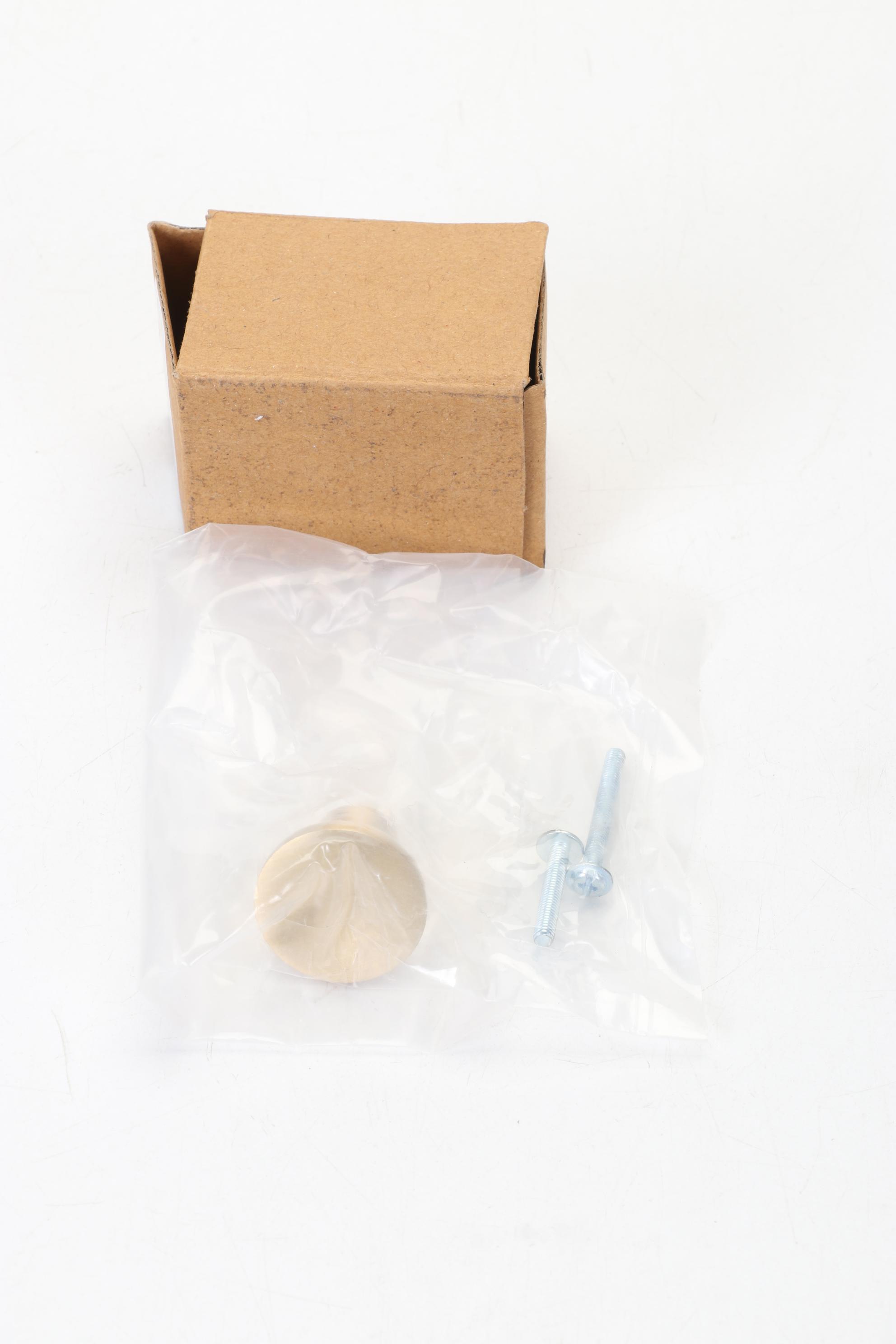 Satin Brass Cabinet Knobs in Two Sizes